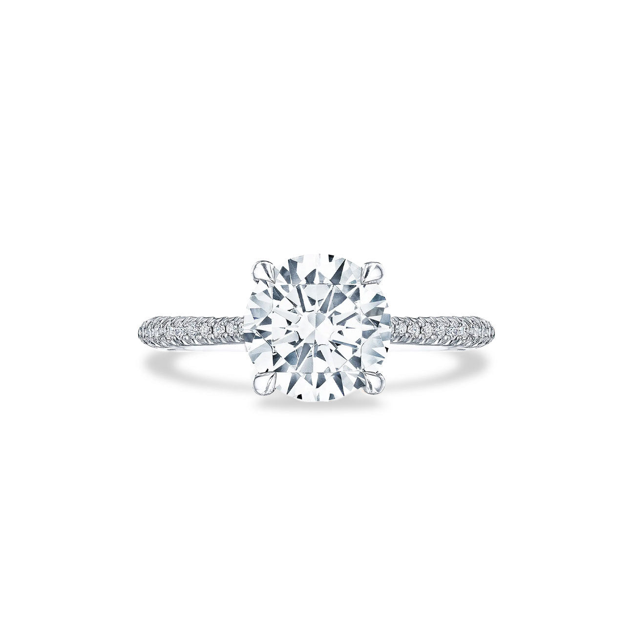Tacori Founders Collection Round Halfway Pave Hidden Halo Engagement Ring