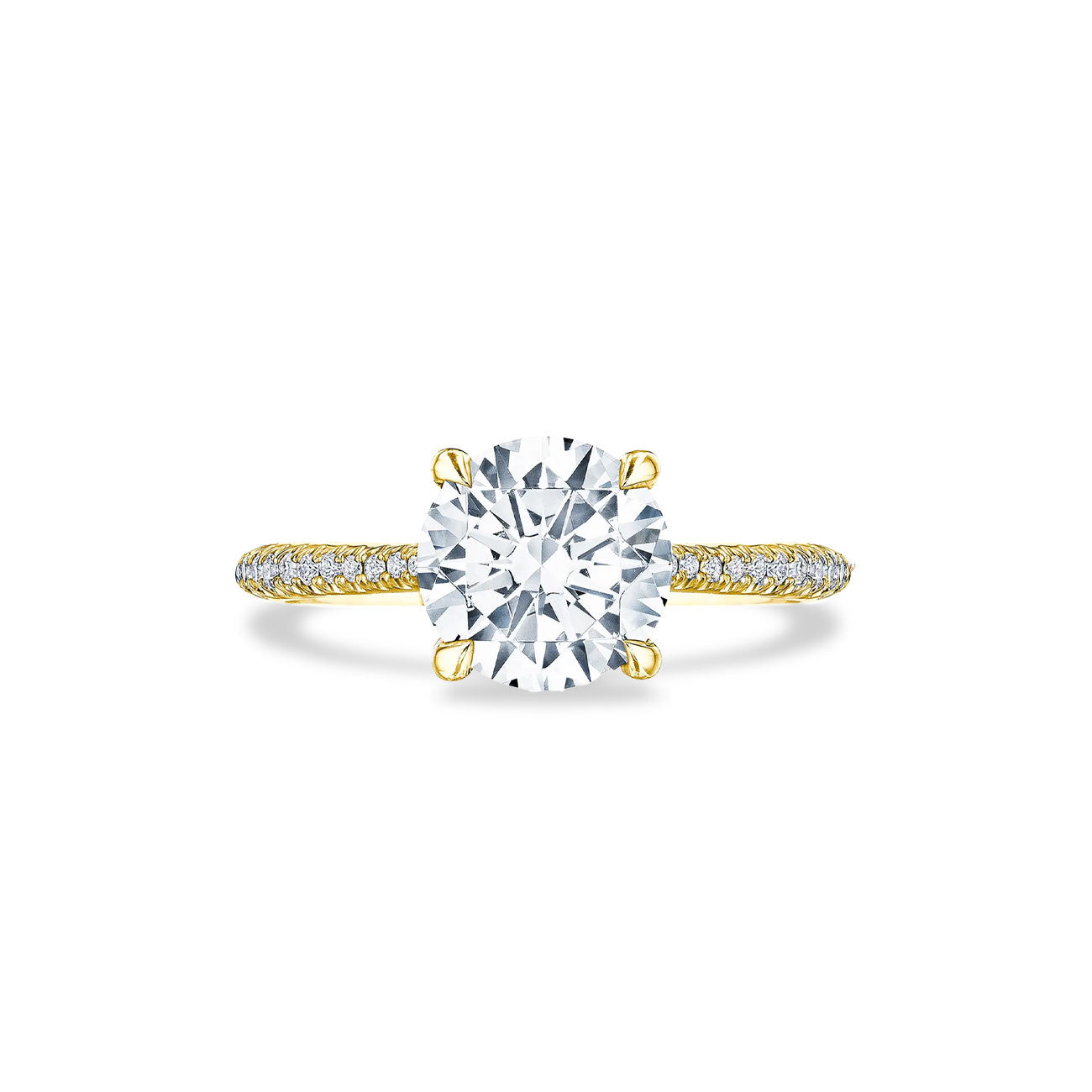Tacori Founders Collection Round Halfway Pave Hidden Halo Engagement Ring