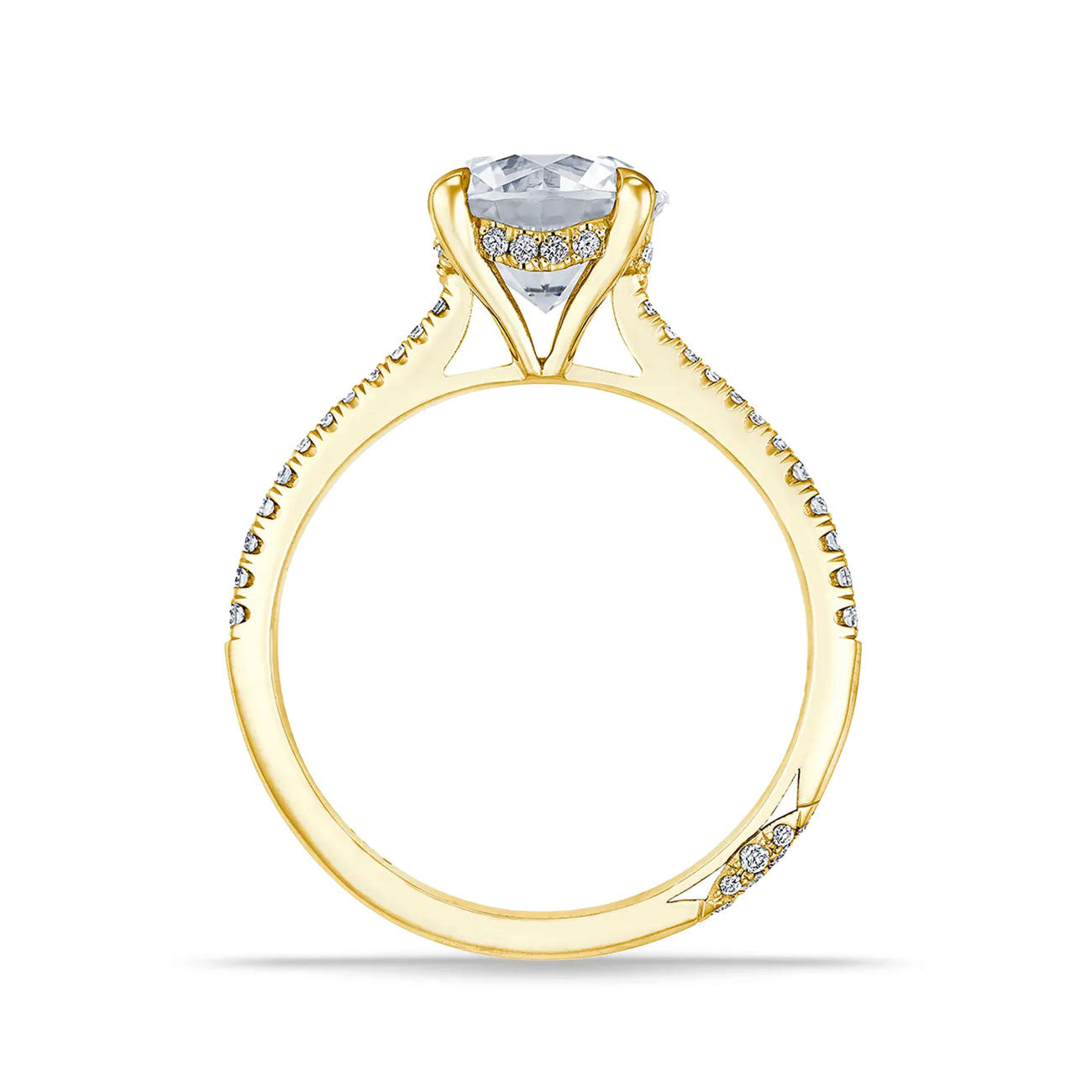 Tacori Founders Collection Round Halfway Pave Hidden Halo Engagement Ring