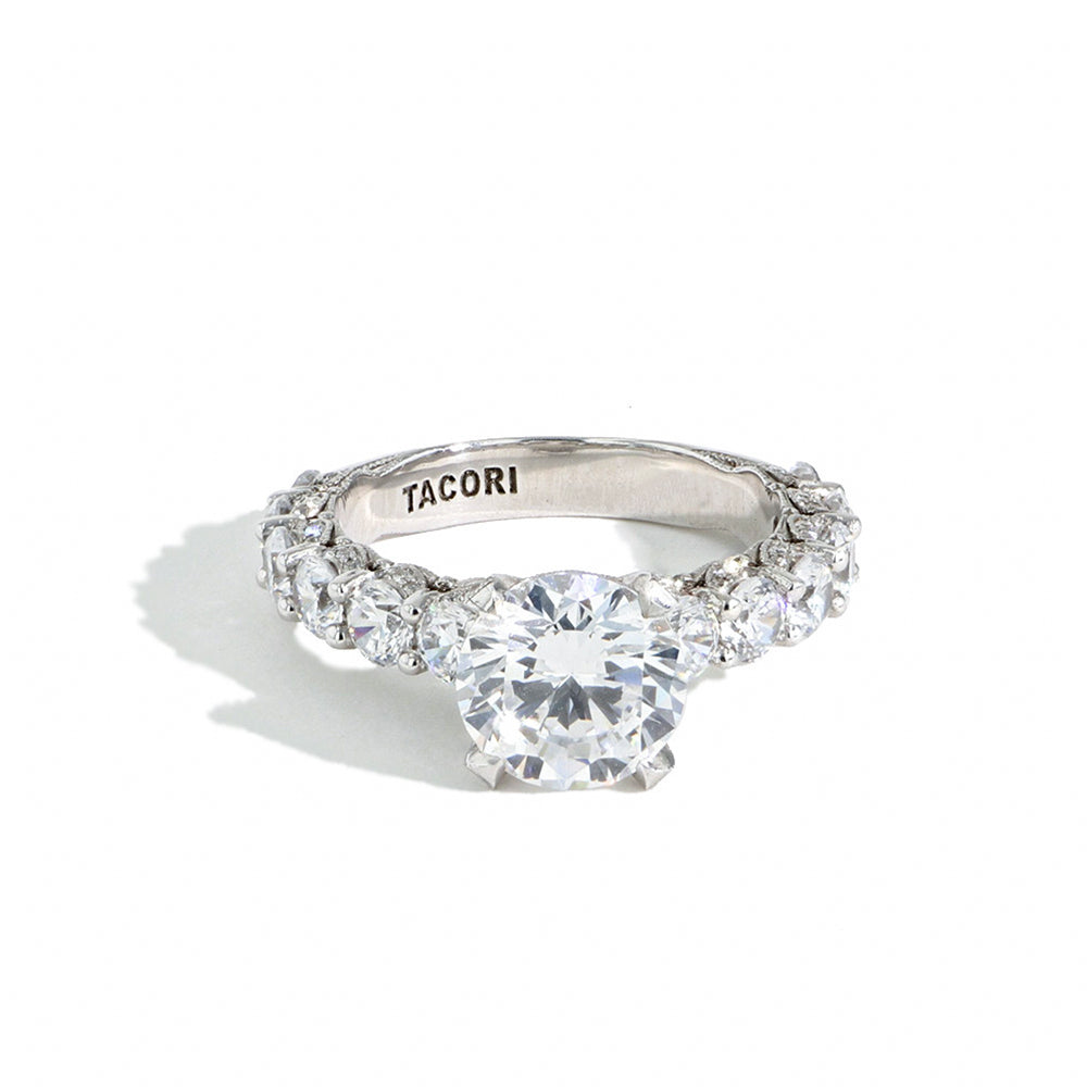 Tacori RoyalT Round Diamond Platinum Engagement Ring Setting