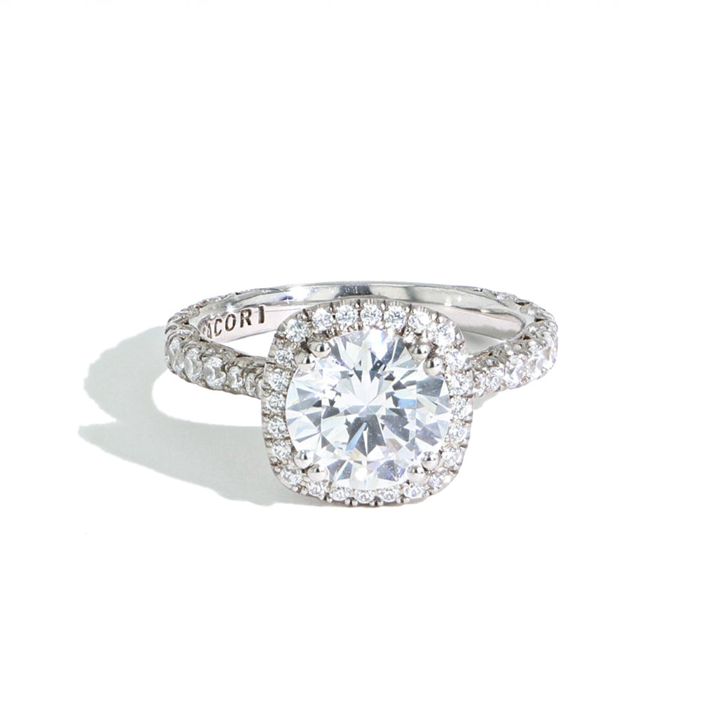 Tacori Royal T Pear Shaped Halo Engagement Ring Setting