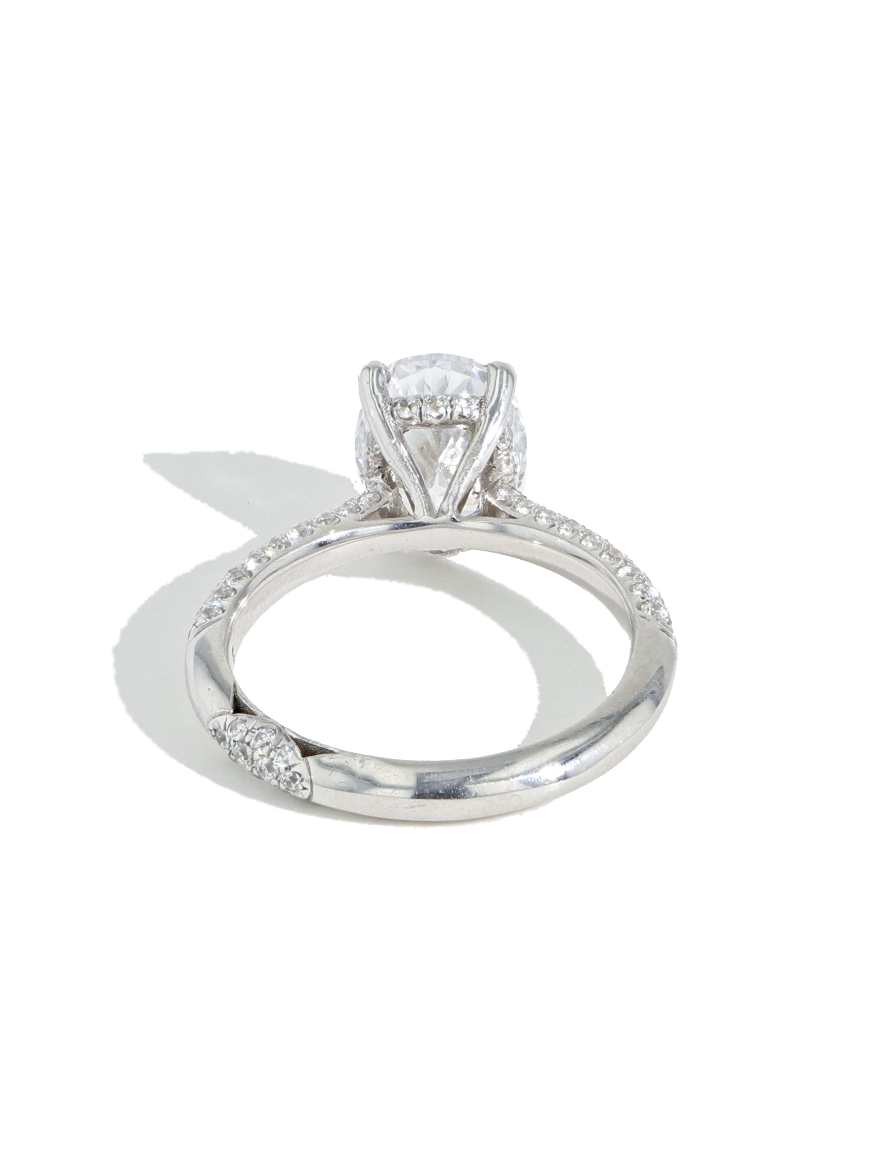 Tacori Royal T Oval Pave Hidden Halo Engagement Ring Setting