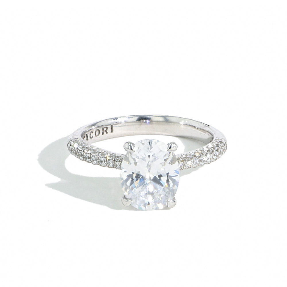 Tacori Royal T Oval Pave Hidden Halo Engagement Ring Setting