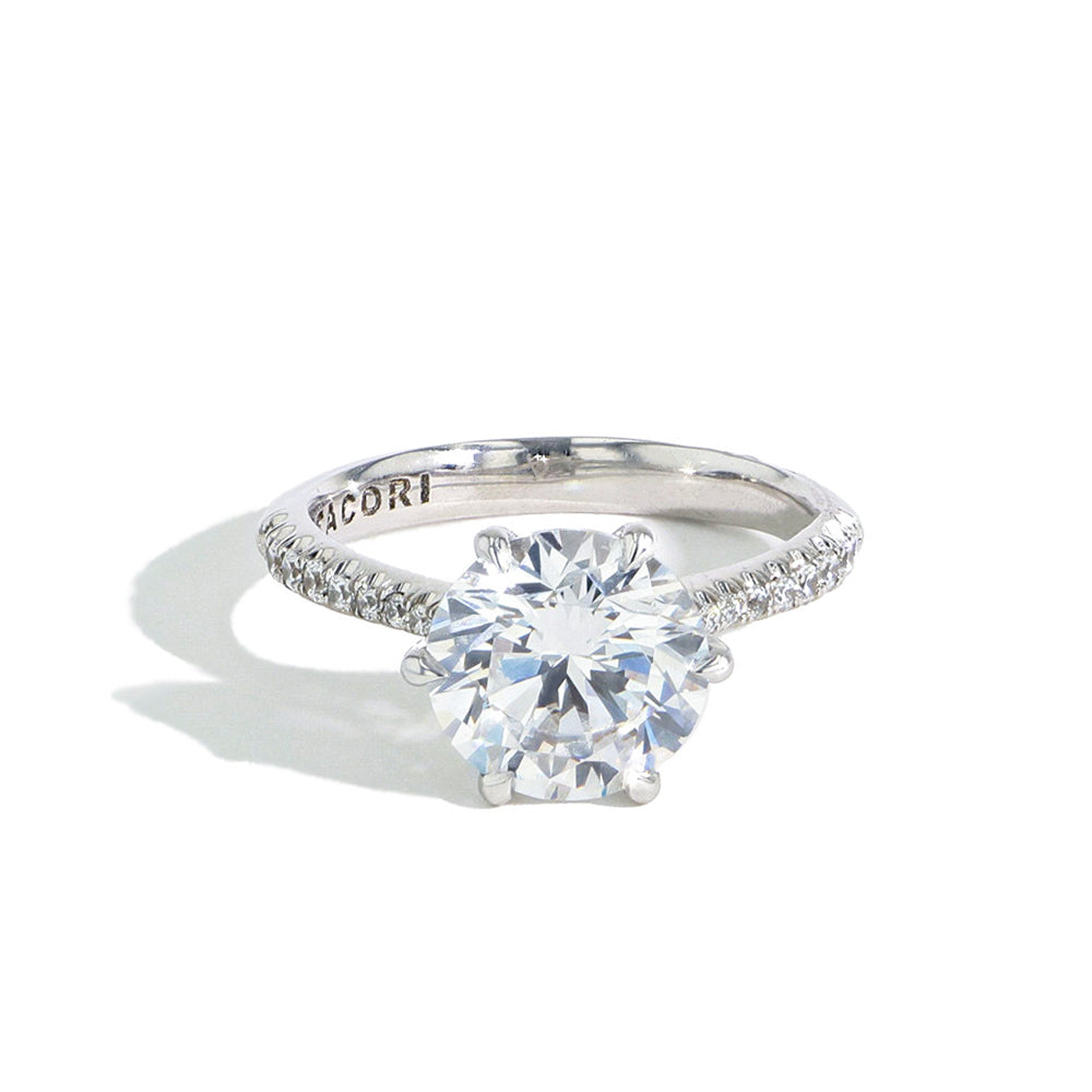 Tacori Royal T Round Pave Hidden Halo Engagement Ring Setting