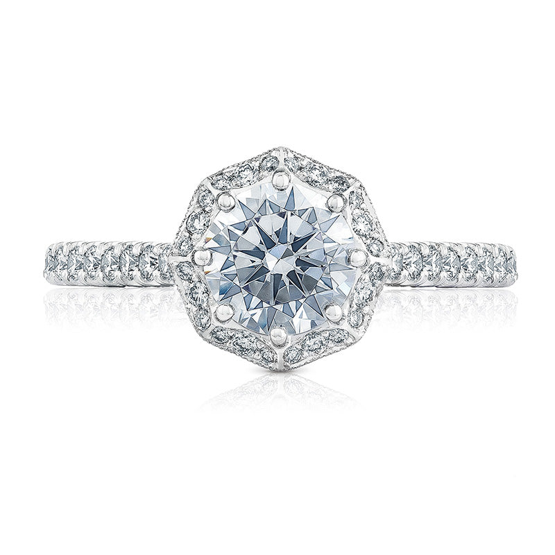Tacori HT2555RD Petite Crescent Bloom Engagement Ring Setting