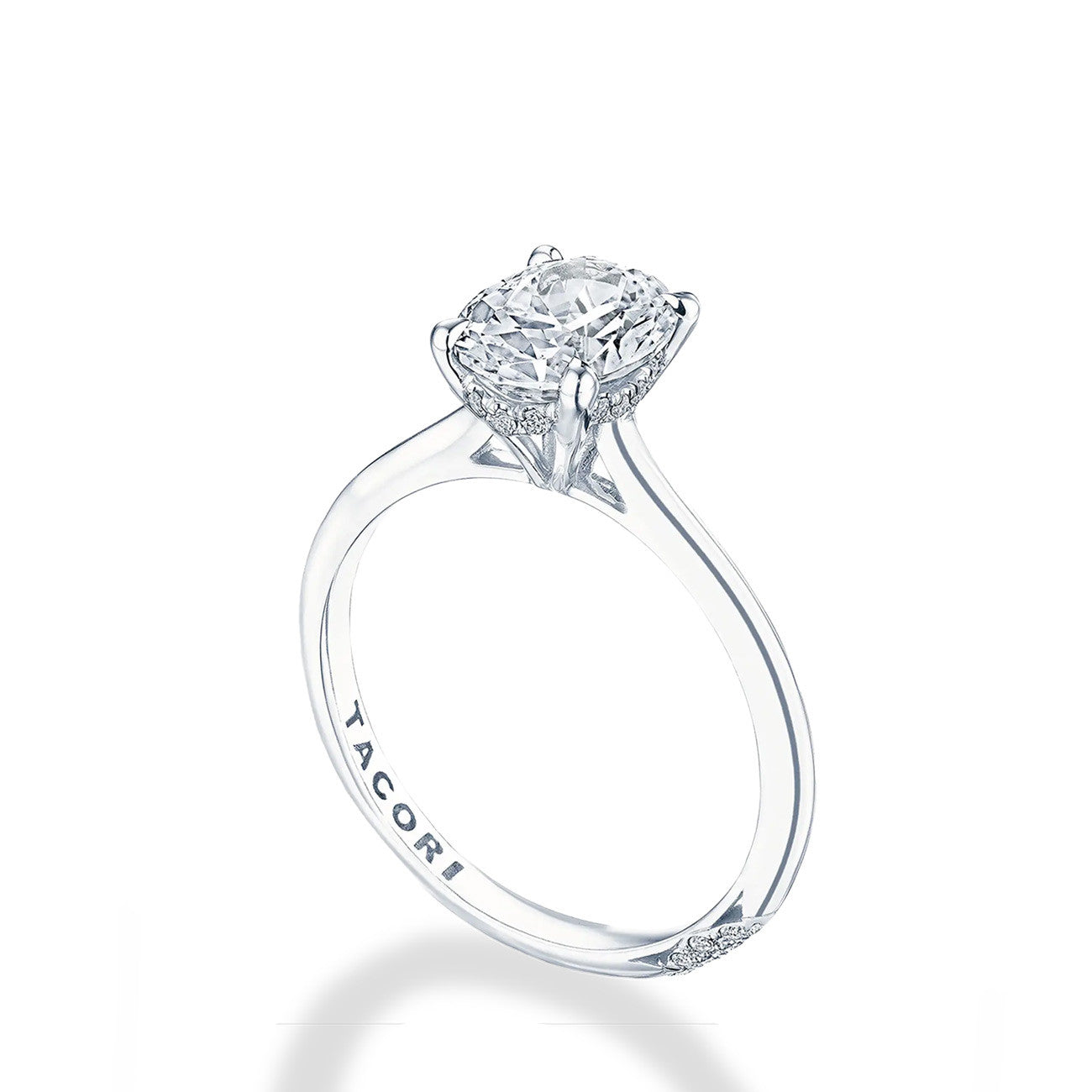Tacori Founder's Collection Pave Hidden Halo Oval Engagement Ring Setting
