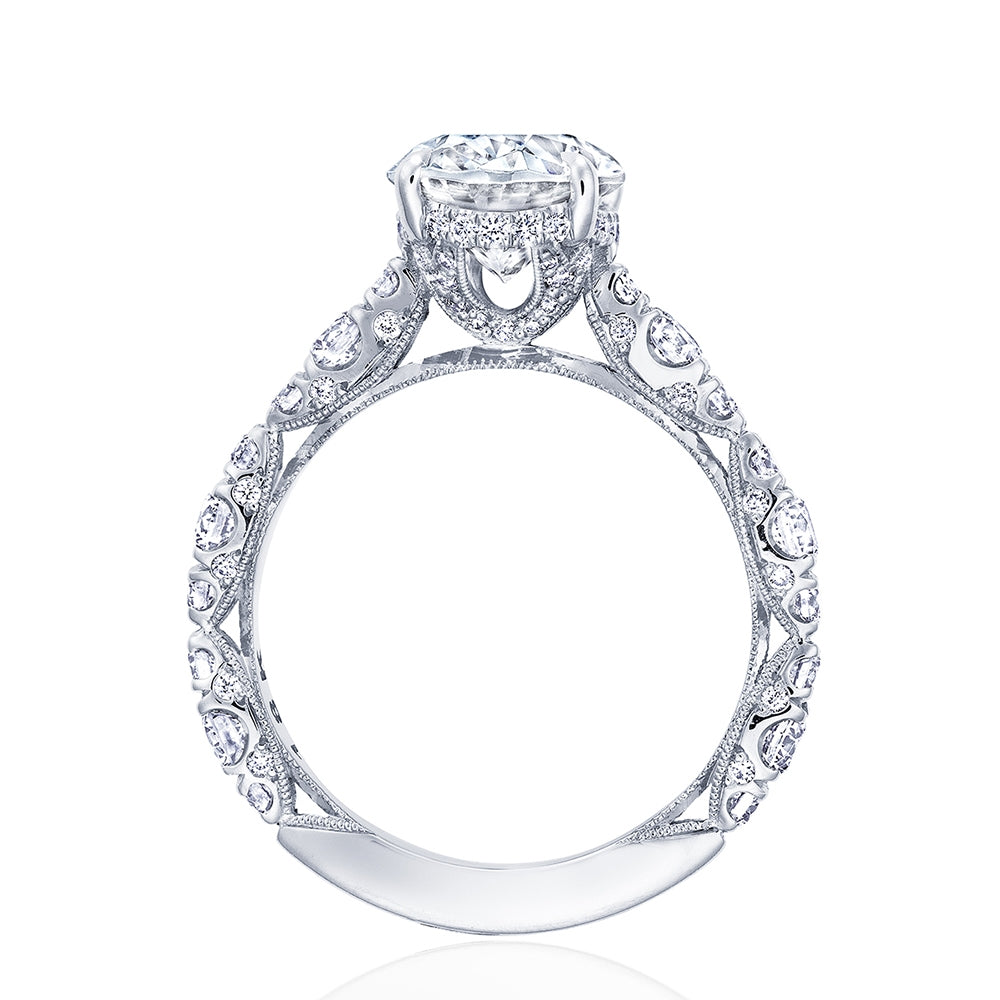 Tacori RoyalT Platinum Oval Diamond Engagement Setting HT2654OV95X75