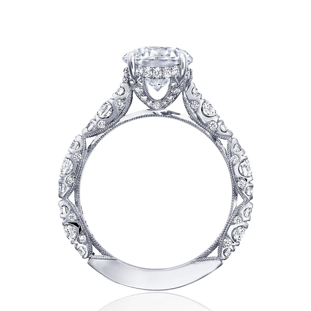 Tacori RoyalT Platinum Hidden Bloom Diamond Engagement Setting
