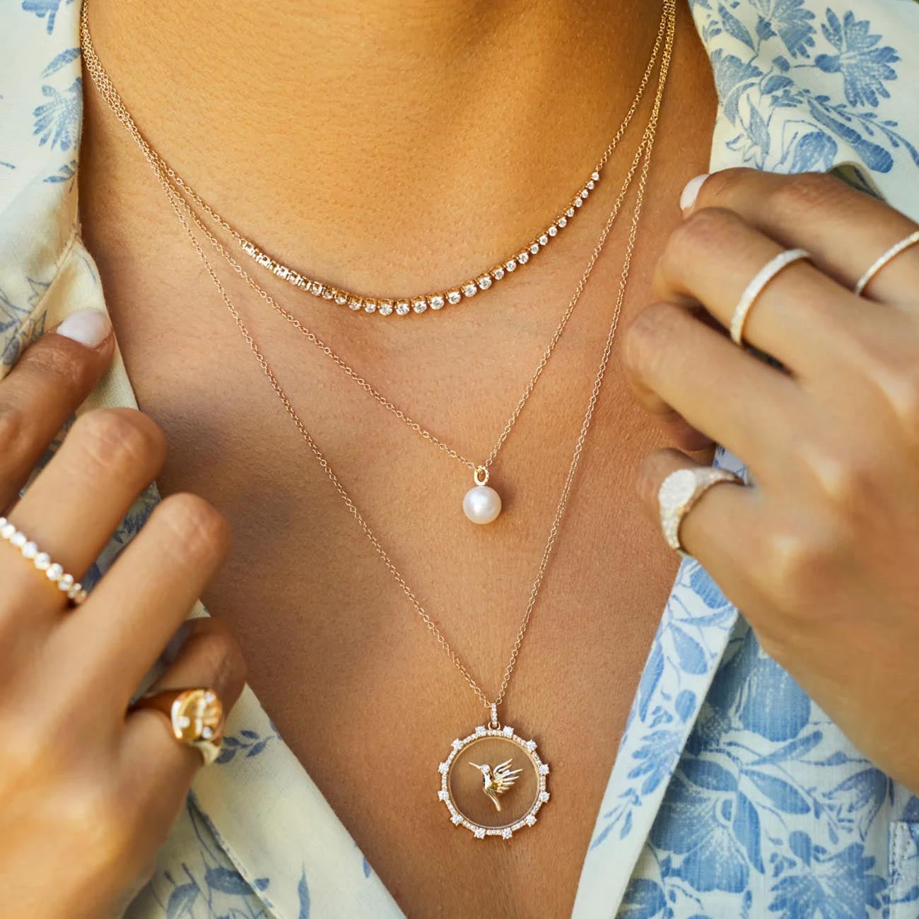 EF Collection Pearl Drop Necklace