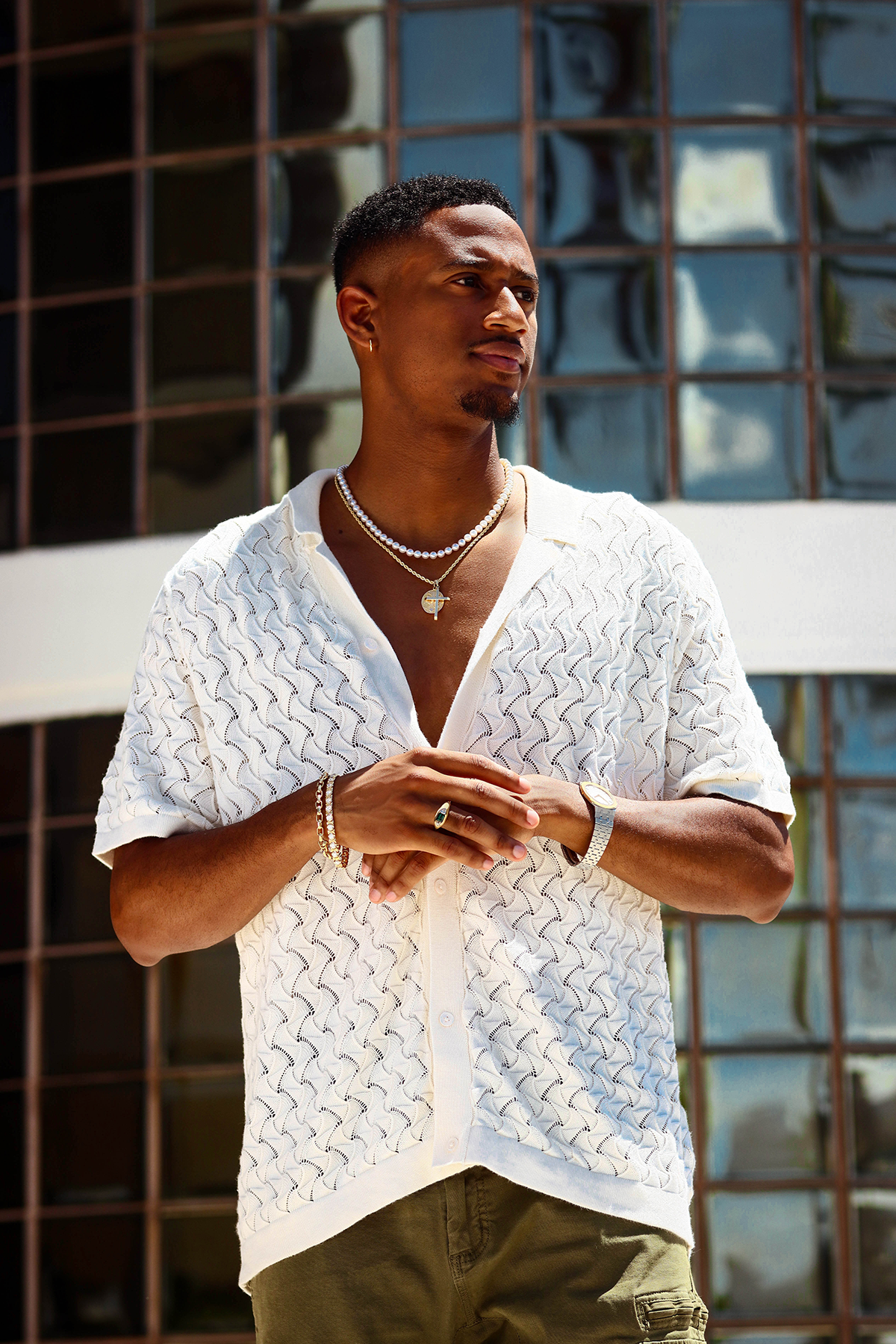 Robert Pelliccia Men's Rose Gold Diamond Tennis Bracelet