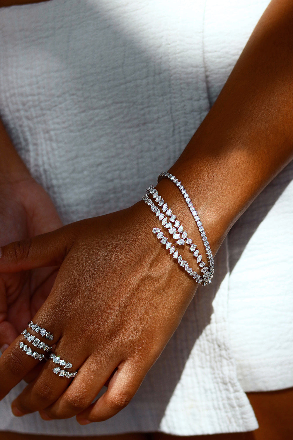 Fancy Shape Diamond Tennis Bracelet