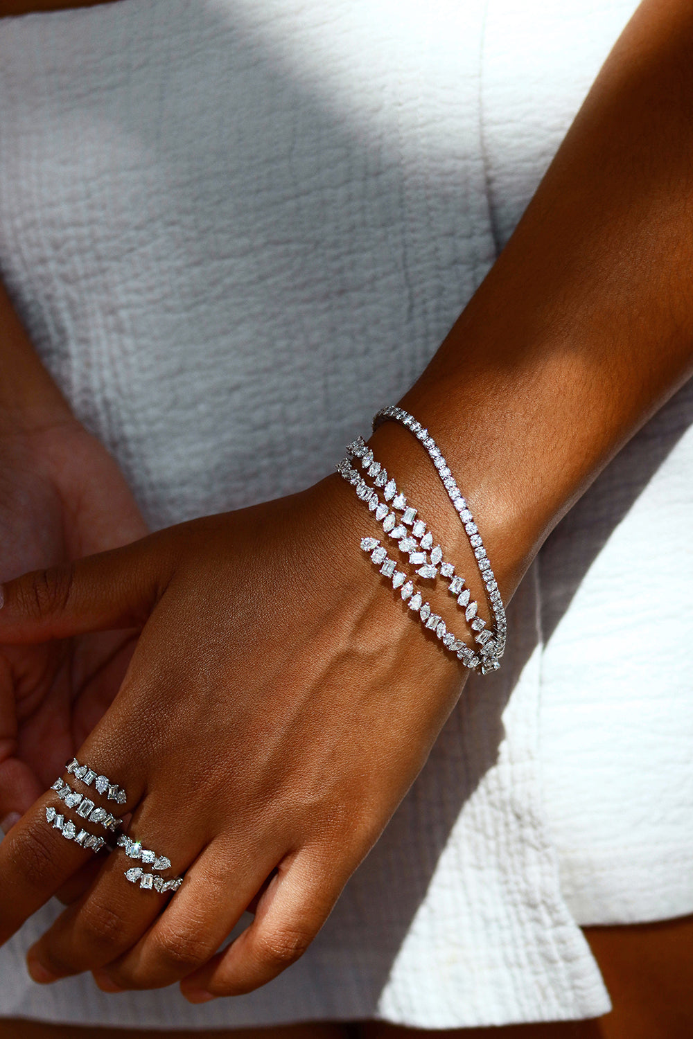 Fancy Shape Diamond Coil Ring in Yellow Gold