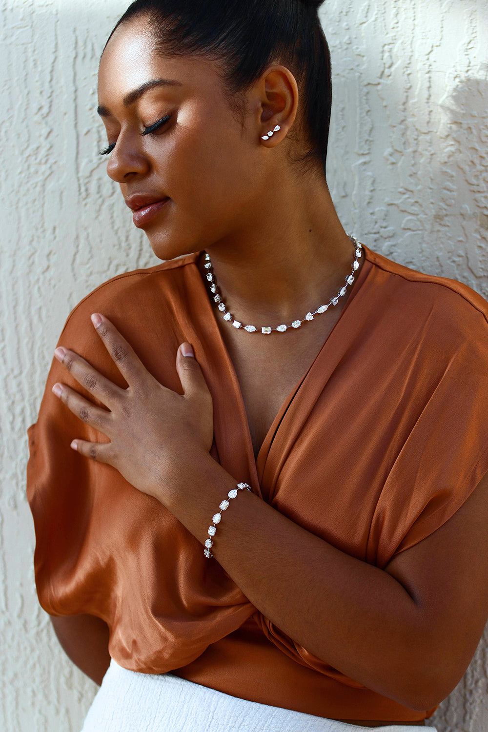 Fancy Shape Mixed GIA Diamond Necklace