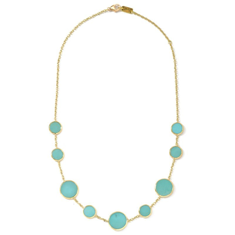 Ippolita Polished Rock Candy Turquoise Circle Station Necklace