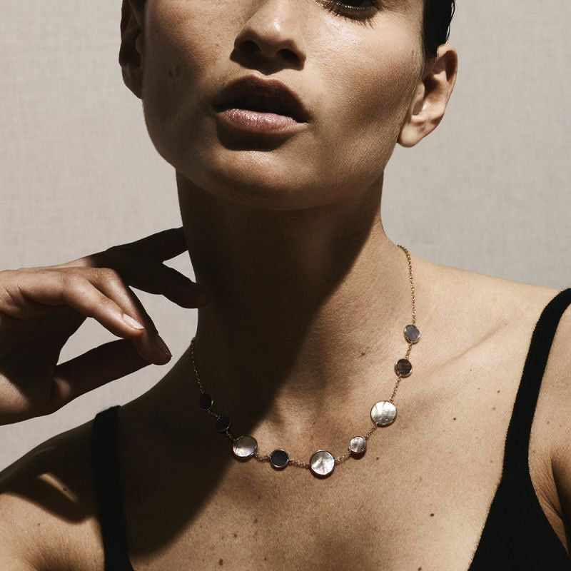 Ippolita Polished Rock Candy Turquoise Circle Station Necklace