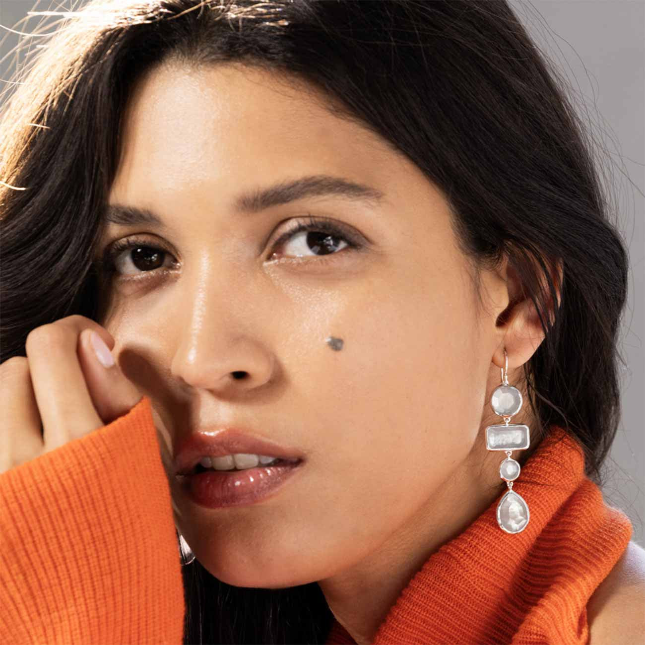 Ippolita Rock Candy Large Mixed-Cut Mother-of-Pearl 4-Tier Earrings