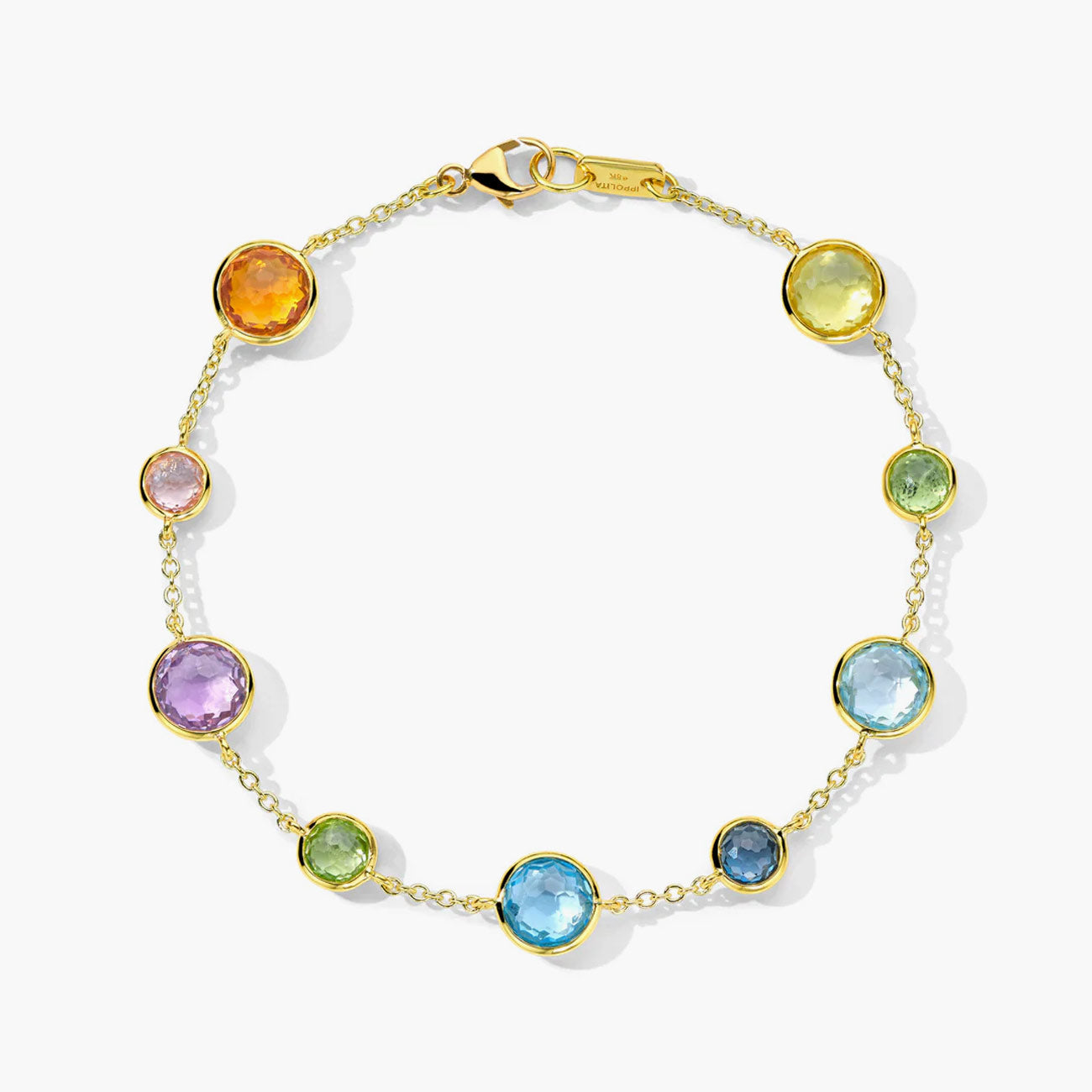 Ippolita Lollipop 9-Stone Link Precious Rainbow Bracelet