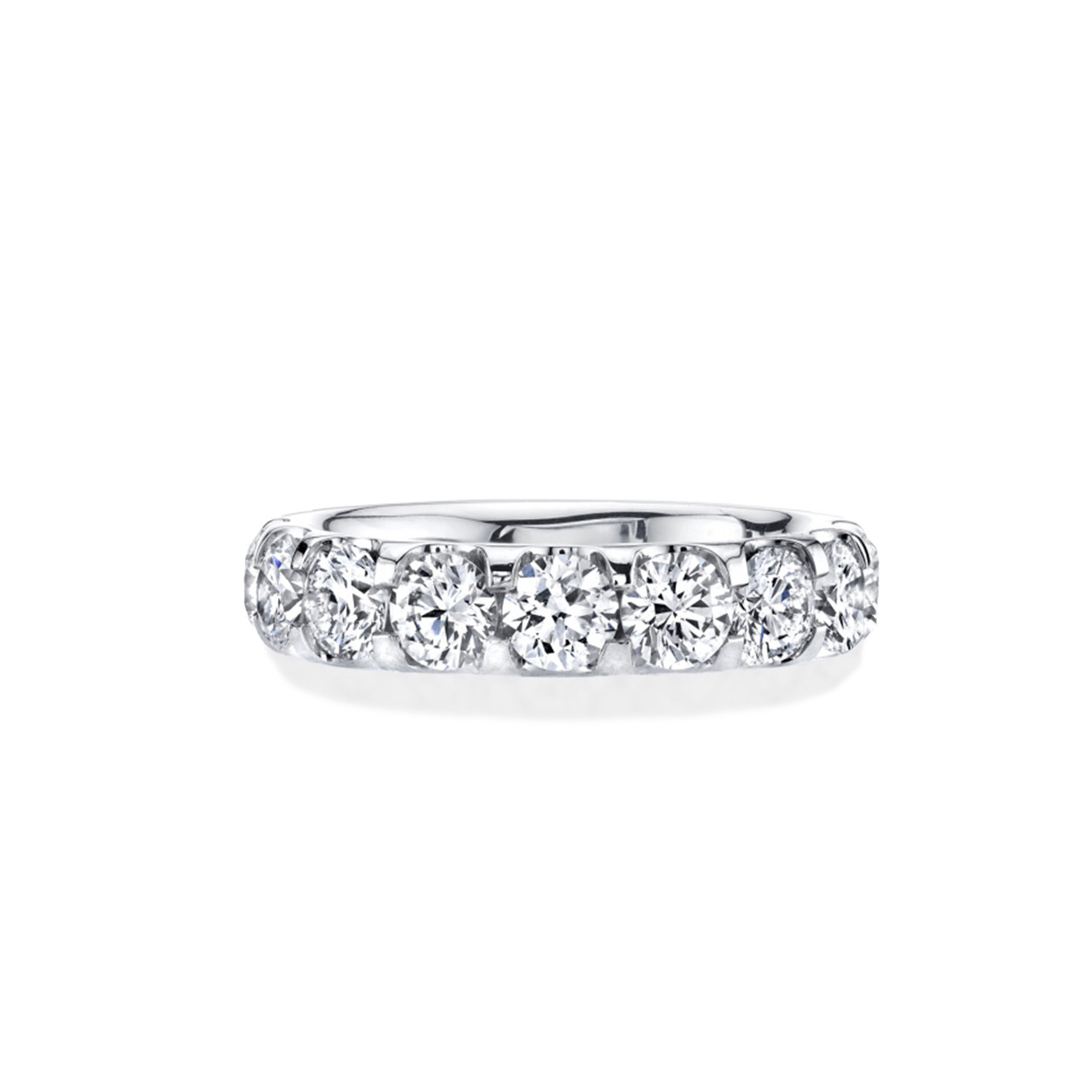 Private Label U-Prong Halfway Diamond Wedding Band