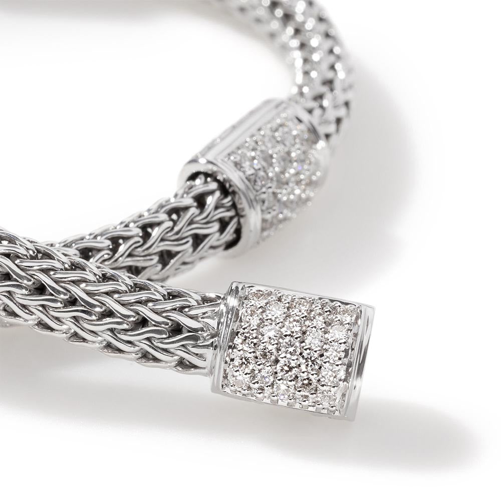 John Hardy Classic Chain Four Station Diamond Icon Bracelet
