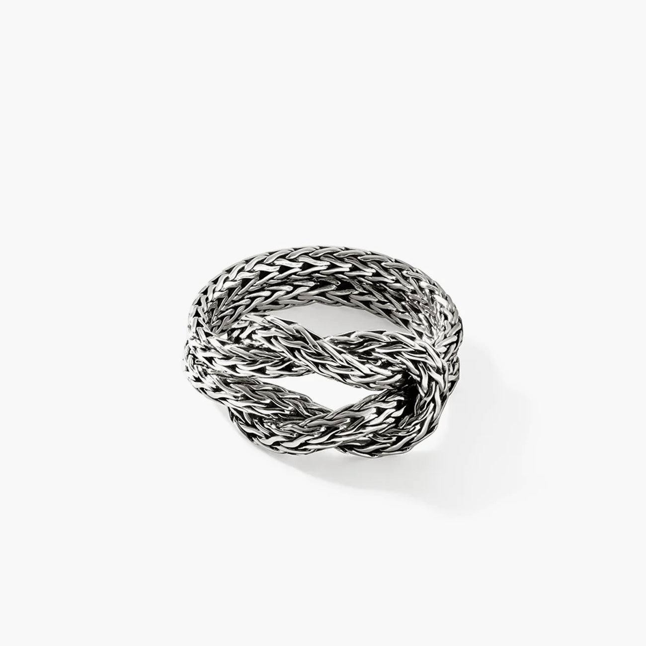 John Hardy Love Knot Silver Chain Ring