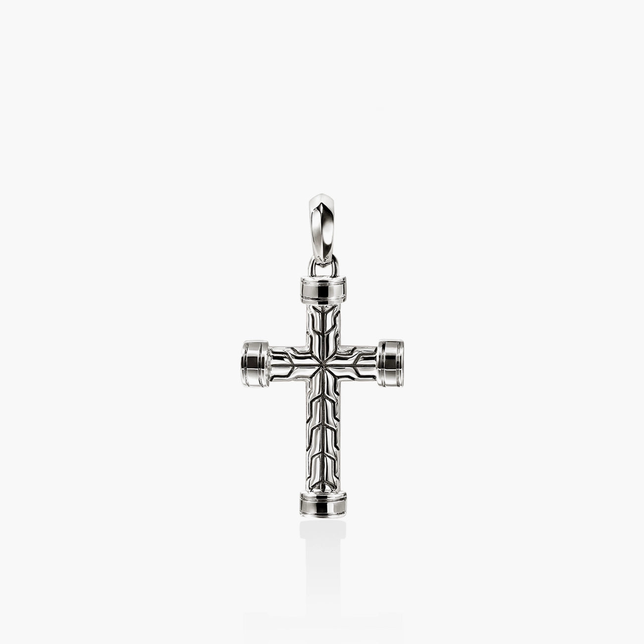John Hardy Essentials silver spiritual cross pendant