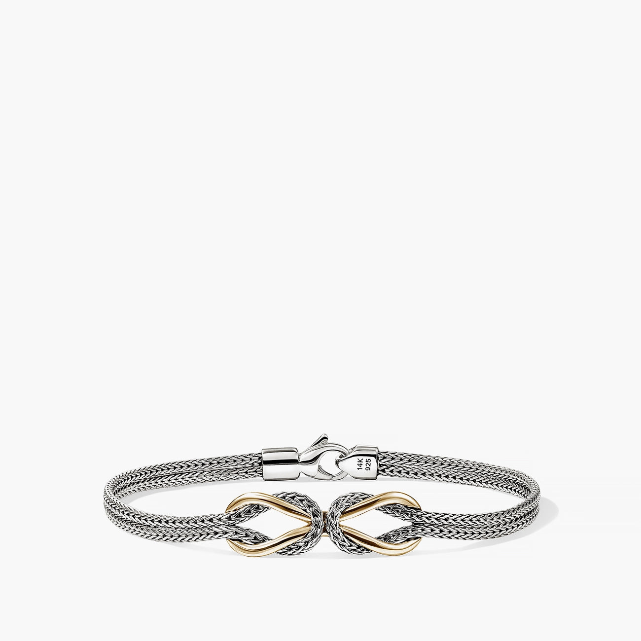 Love Knot Infinite Two-Tone Double Row Bracelet