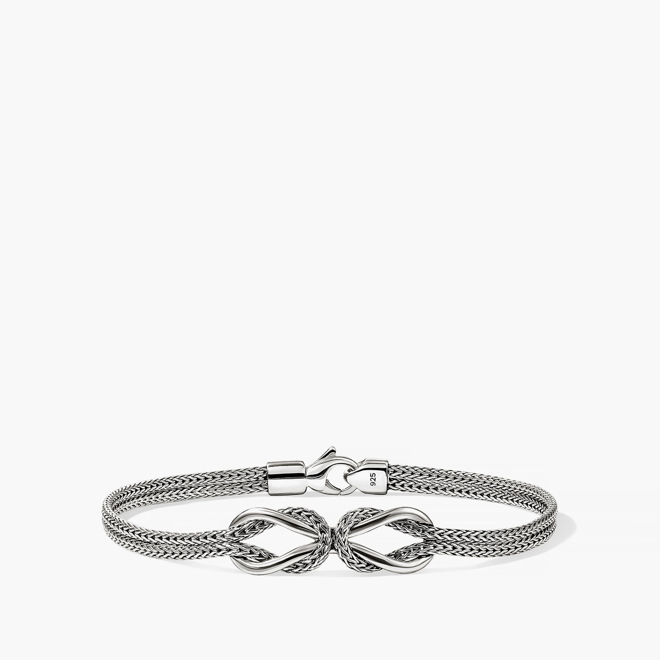 John Hardy Love Knot Infinite Silver Station 3.6mm Bracelet
