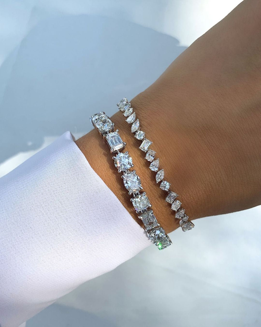 Fancy Shape Diamond Tennis Bracelet