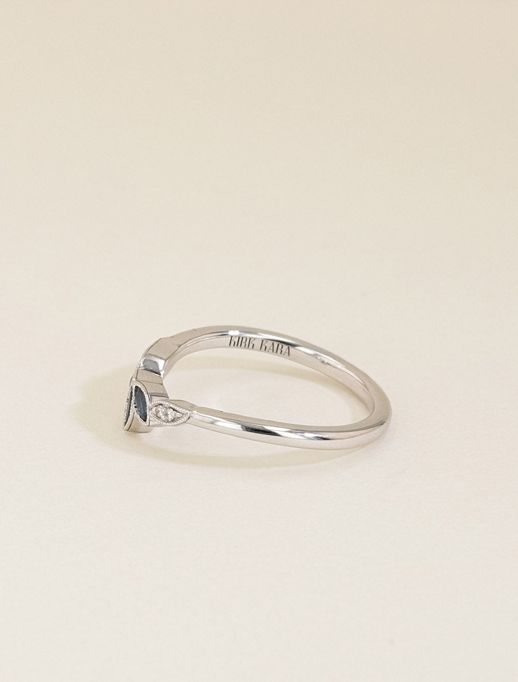 Kirk Kara Diamond and Sapphire Tiara Wedding Band