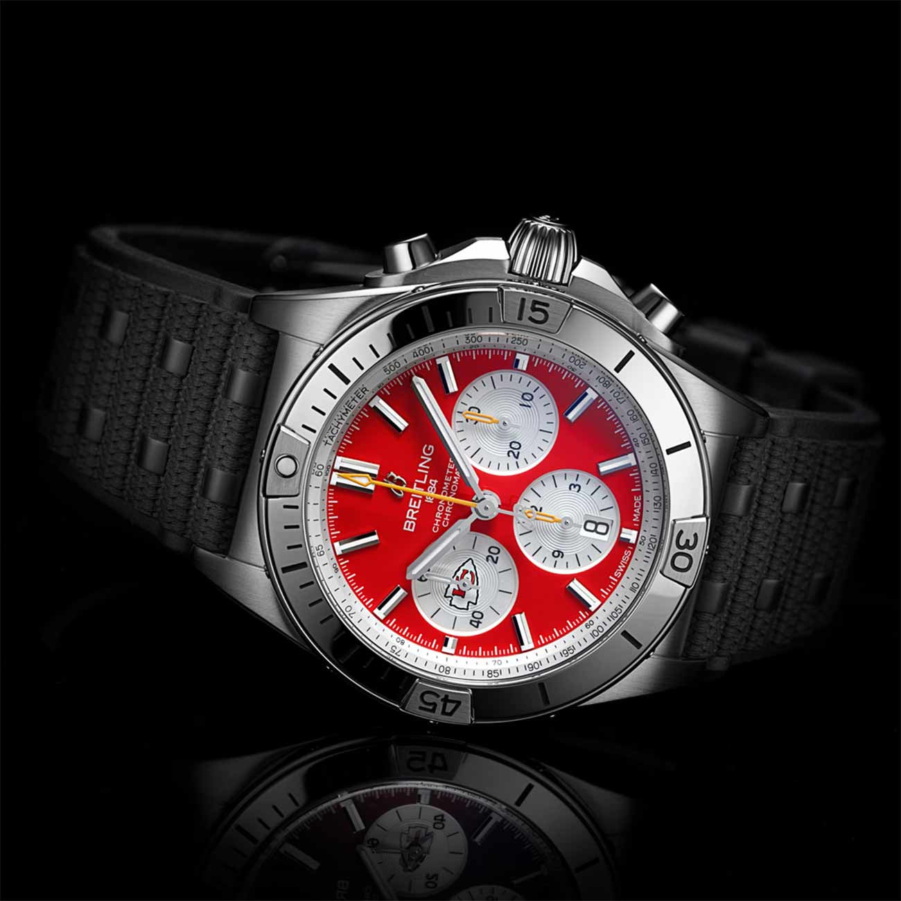 Breitling Chronomat B01 NFL Kansas City Chiefs Edition with Rouleaux Steel Bracelet - 42mm