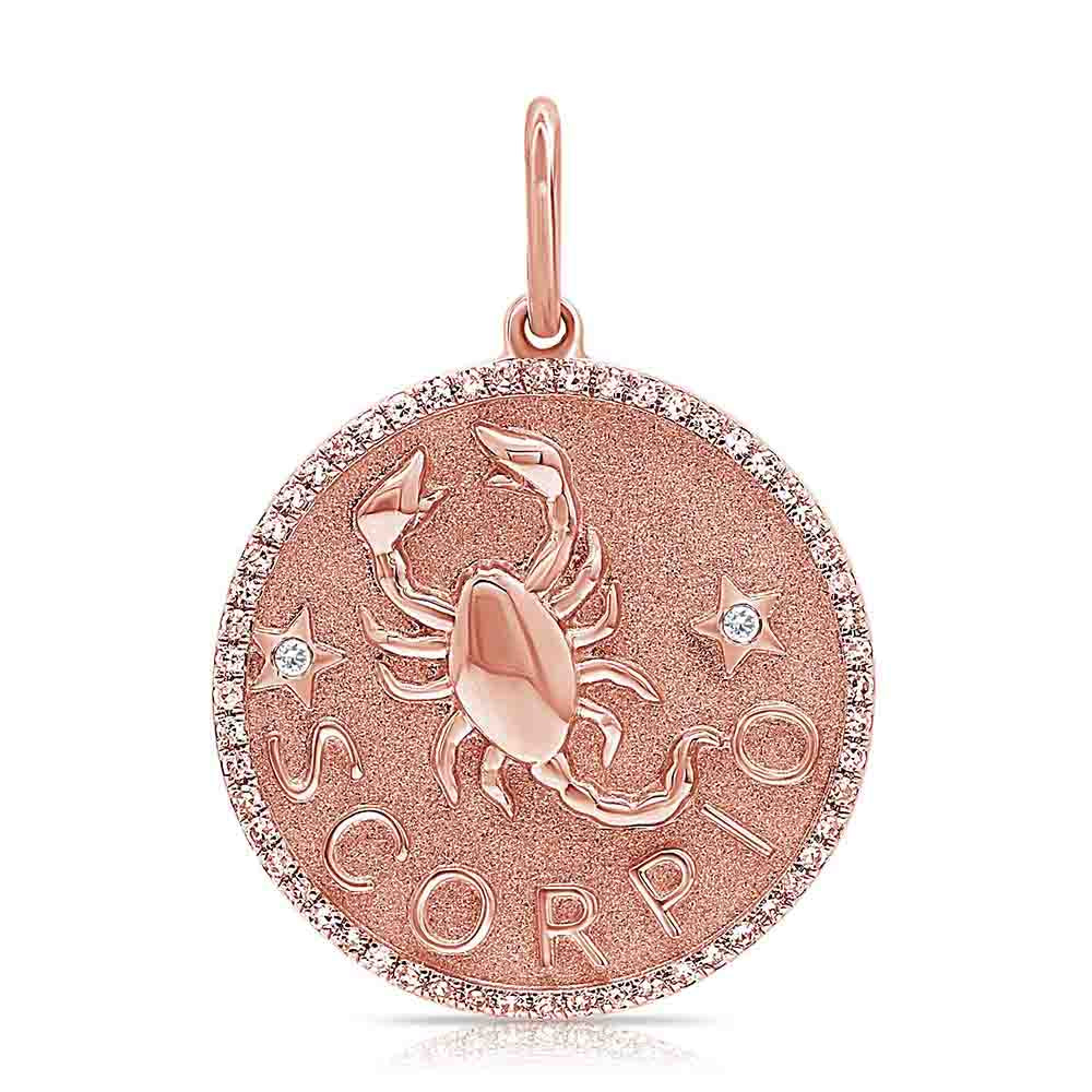 Diamond Scorpio Zodiac Pendant