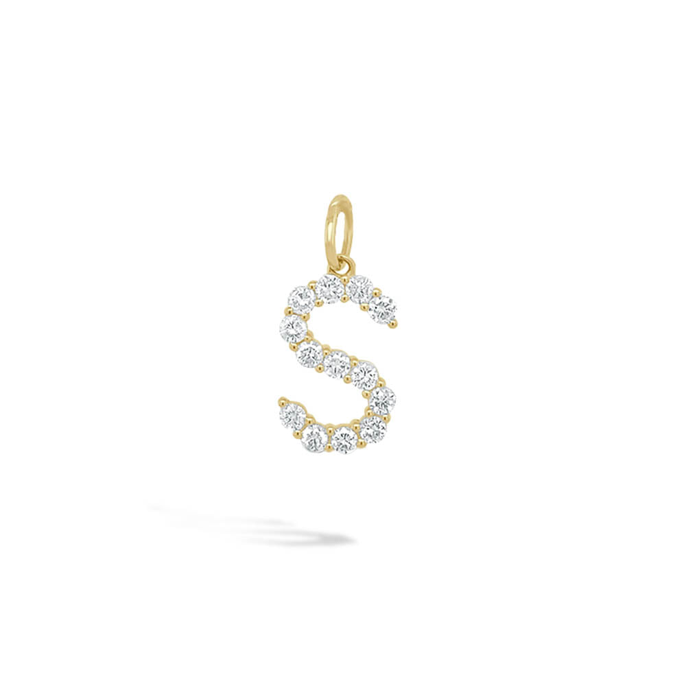 Diamond Initial Love Letter in Gold