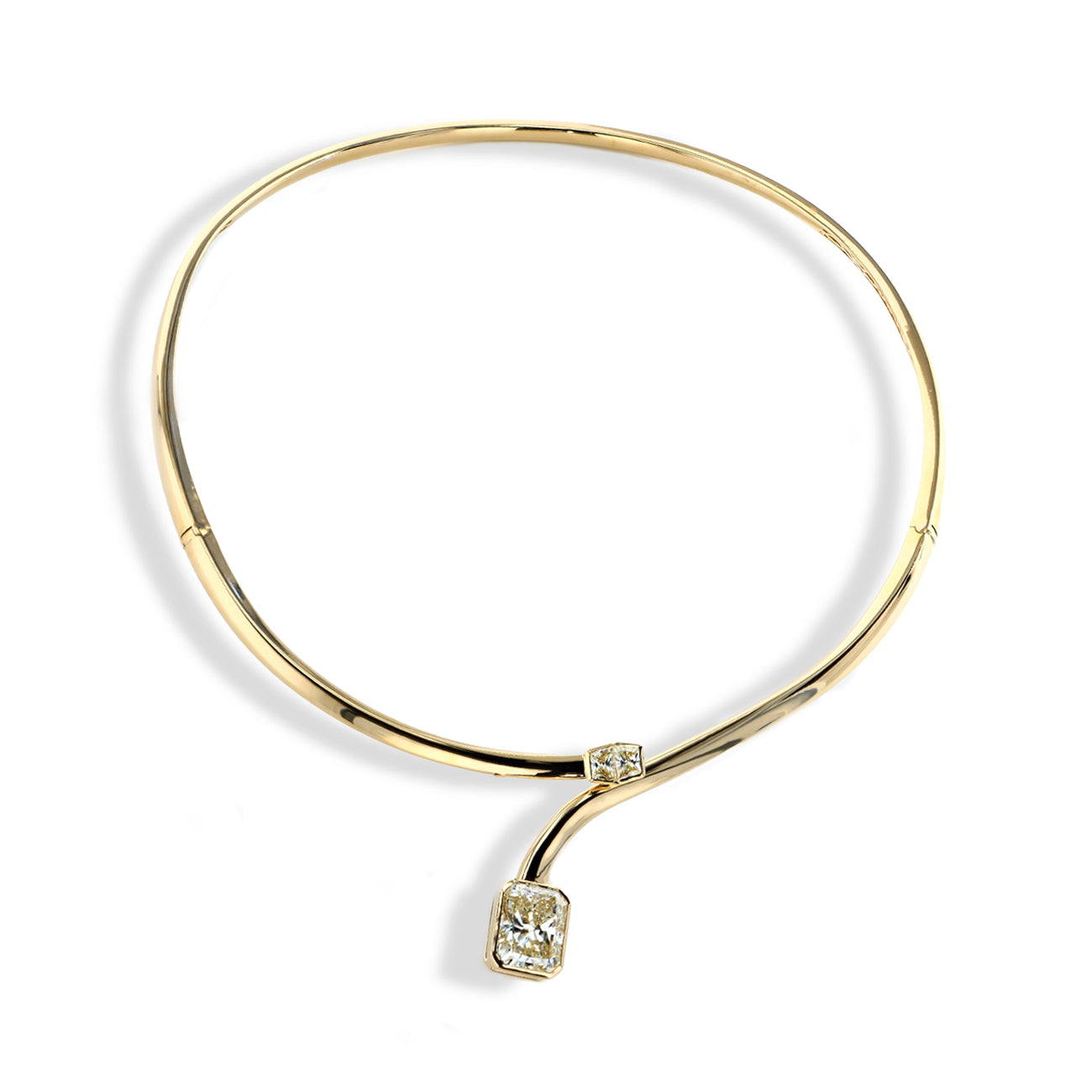 7 Carat Radiant Natural Diamond Choker