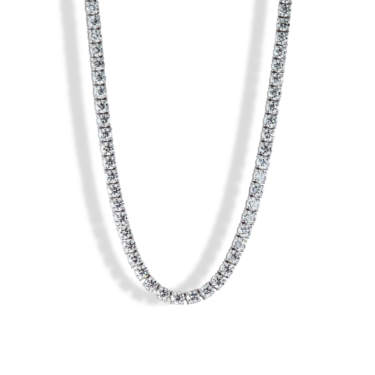 35 Carat Natural Diamond Tennis Necklace