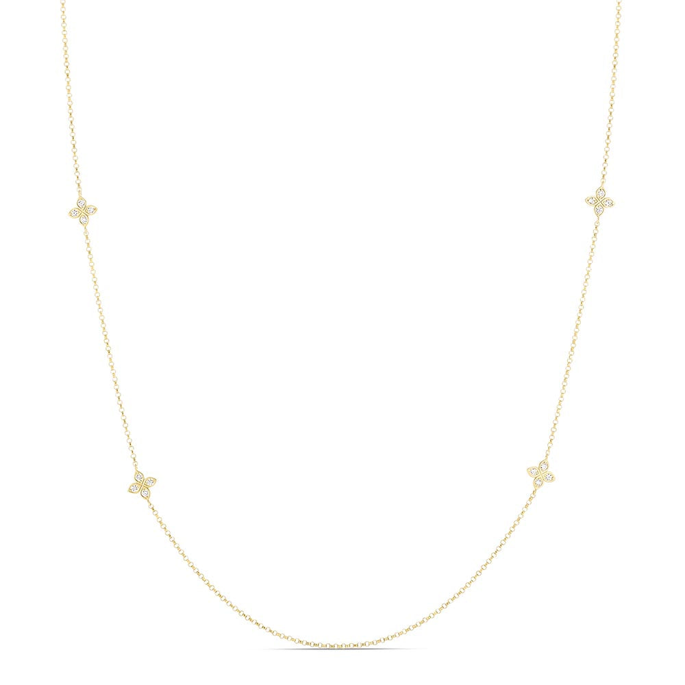 Roberto Coin Love in Verona Long Flower Necklace