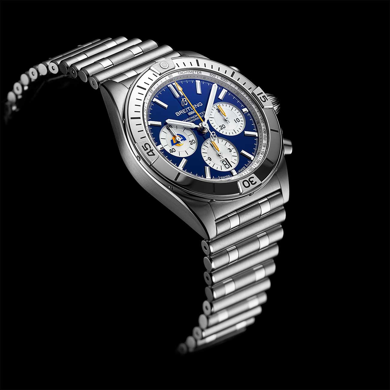 Breitling Chronomat B01 NFL Los Angeles Rams Edition with Rouleaux Steel Bracelet - 42mm
