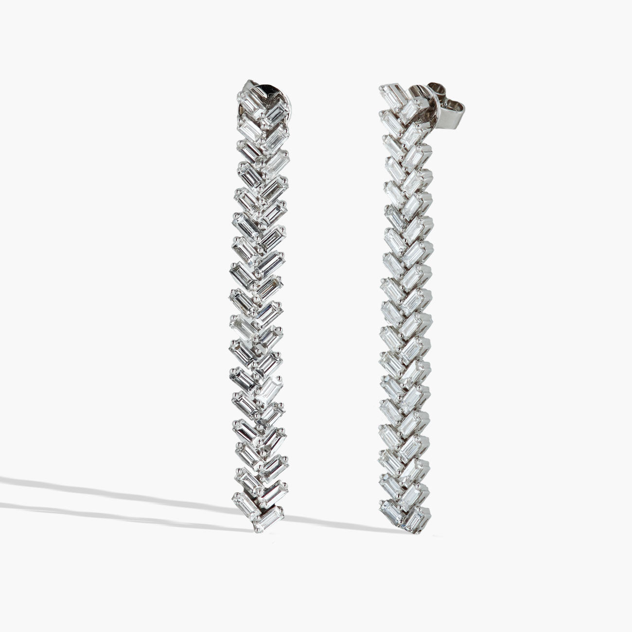 4.50 Carat Diamond Arrow Dangle Earrings