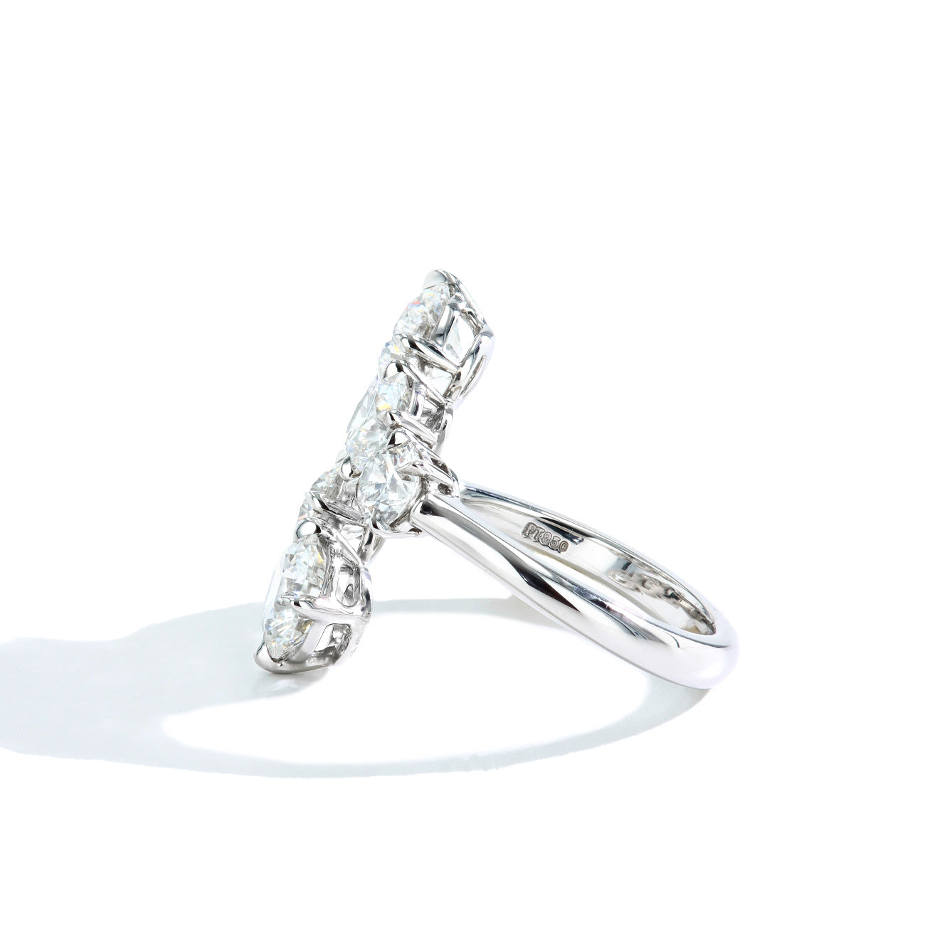 3.50 Carat Natural Diamond Bypass Ring