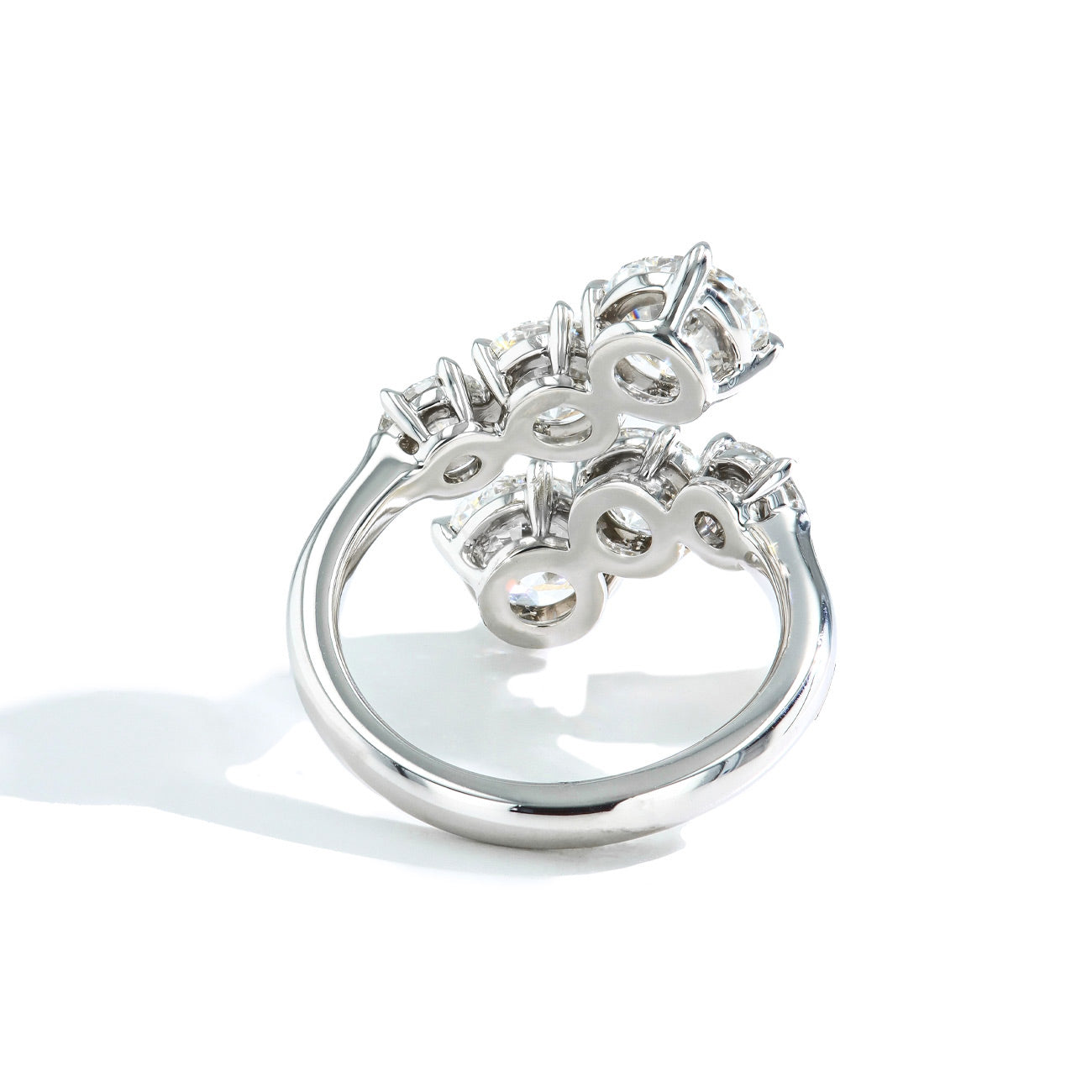3.50 Carat Natural Diamond Bypass Ring