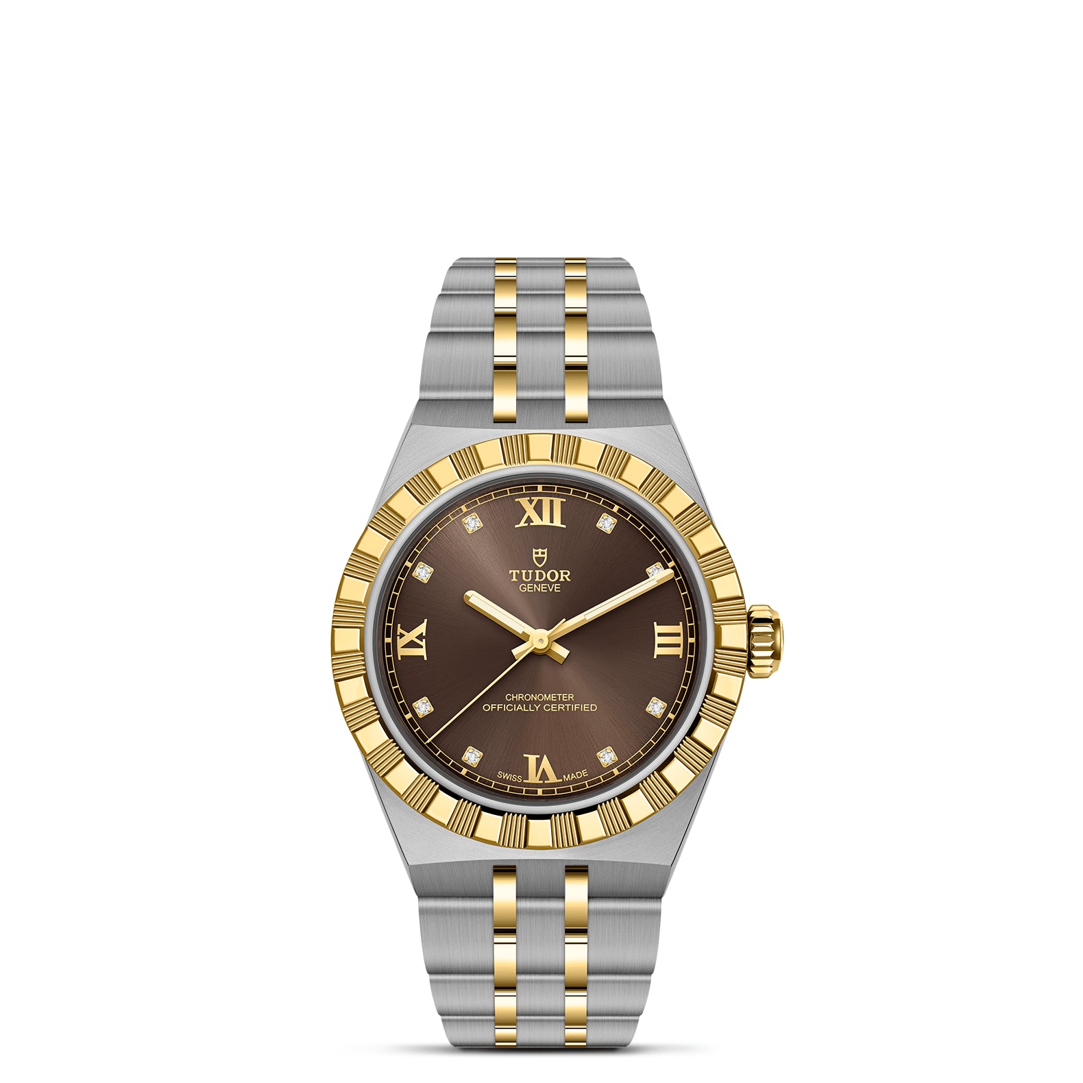 TUDOR Royal with 30mm Steel and Gold with Brown Dial