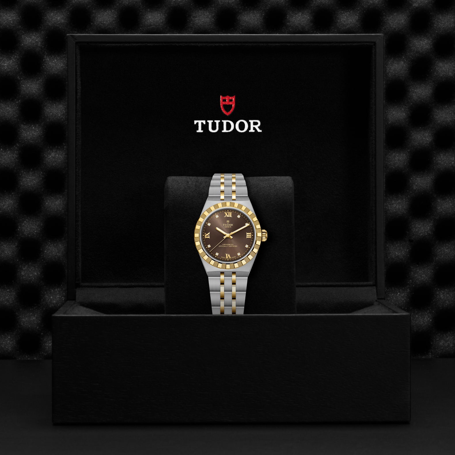 TUDOR Royal with 30mm Steel and Gold with Brown Dial