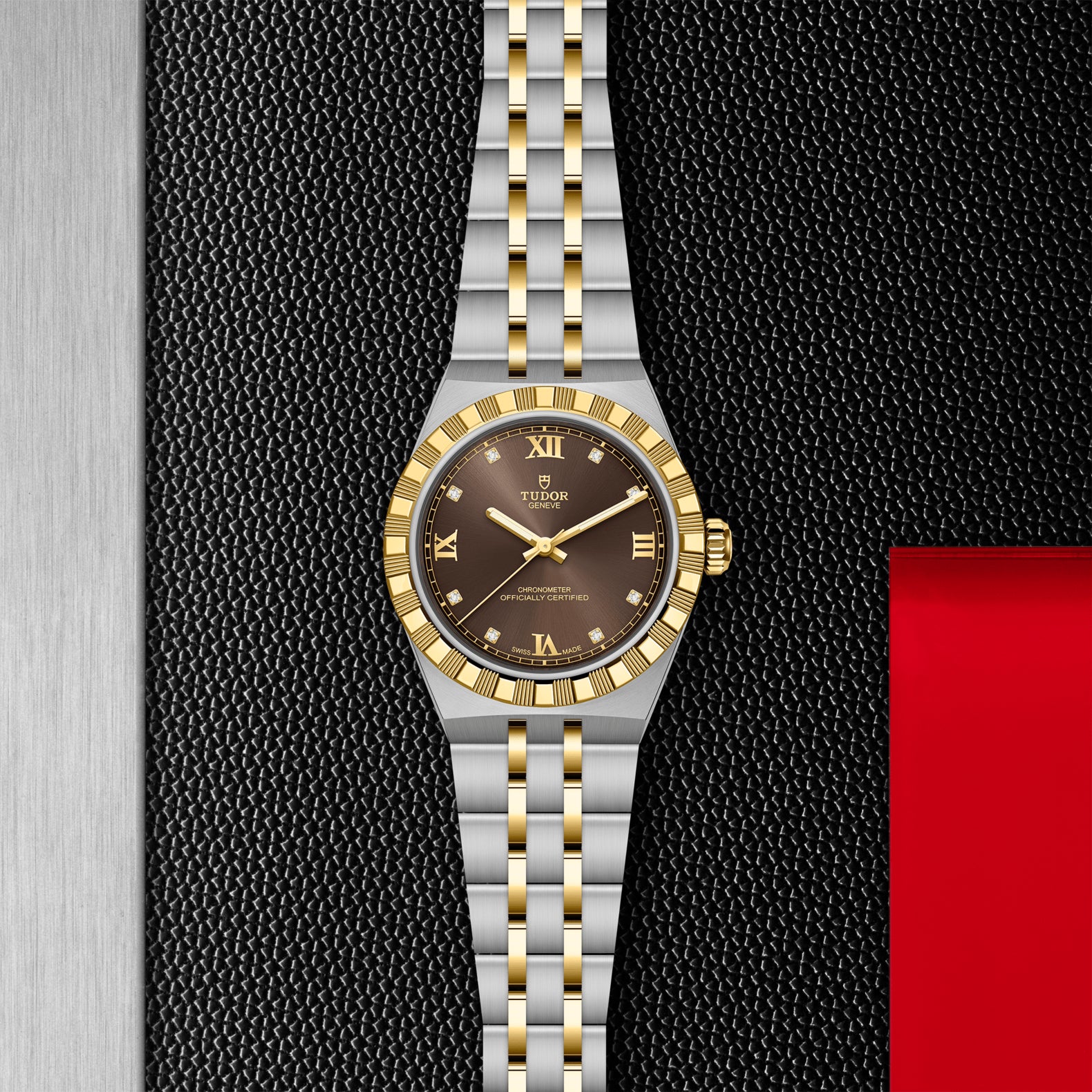 TUDOR Royal with 30mm Steel and Gold with Brown Dial