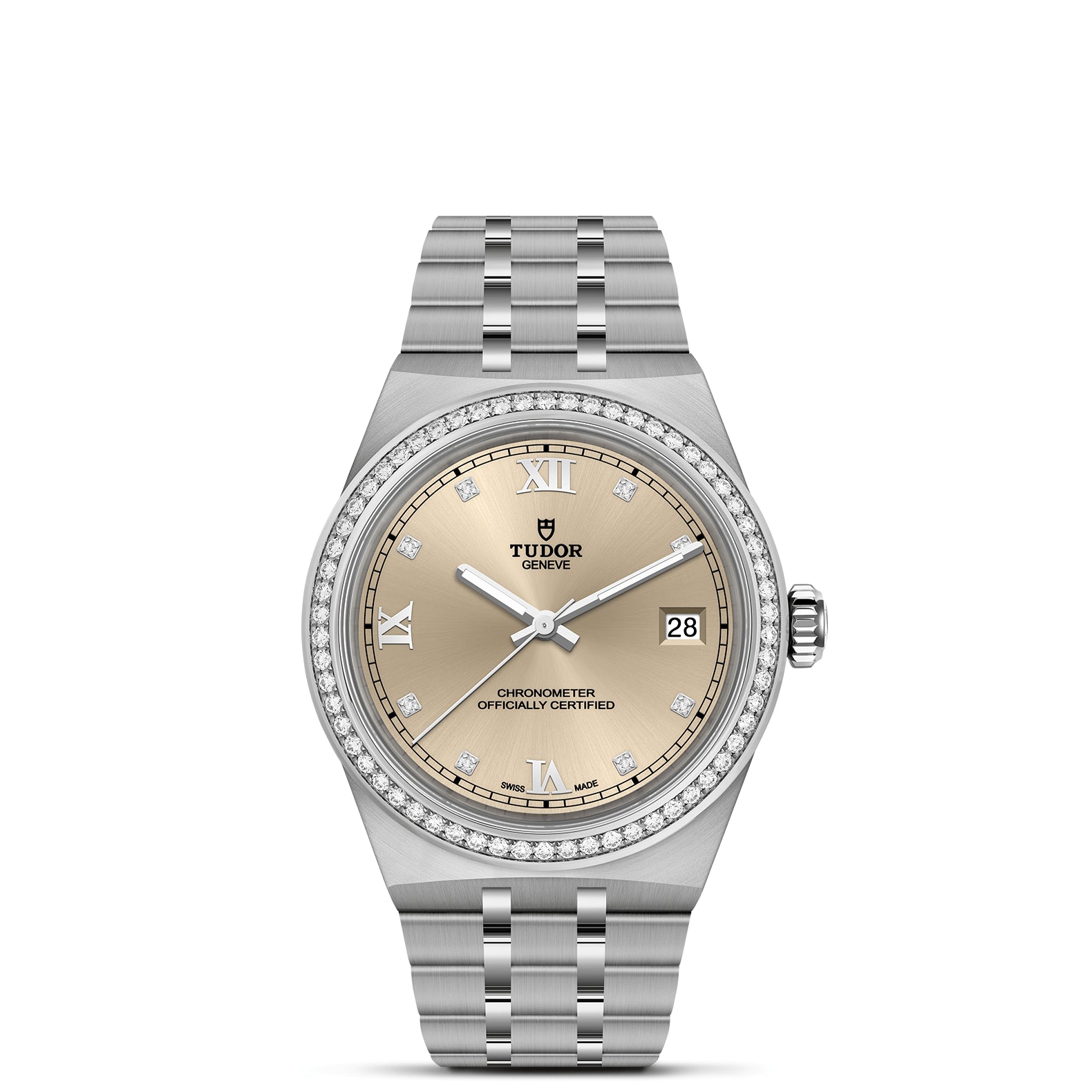 TUDOR Royal with 36mm Diamond Bezel with Ivory Dial