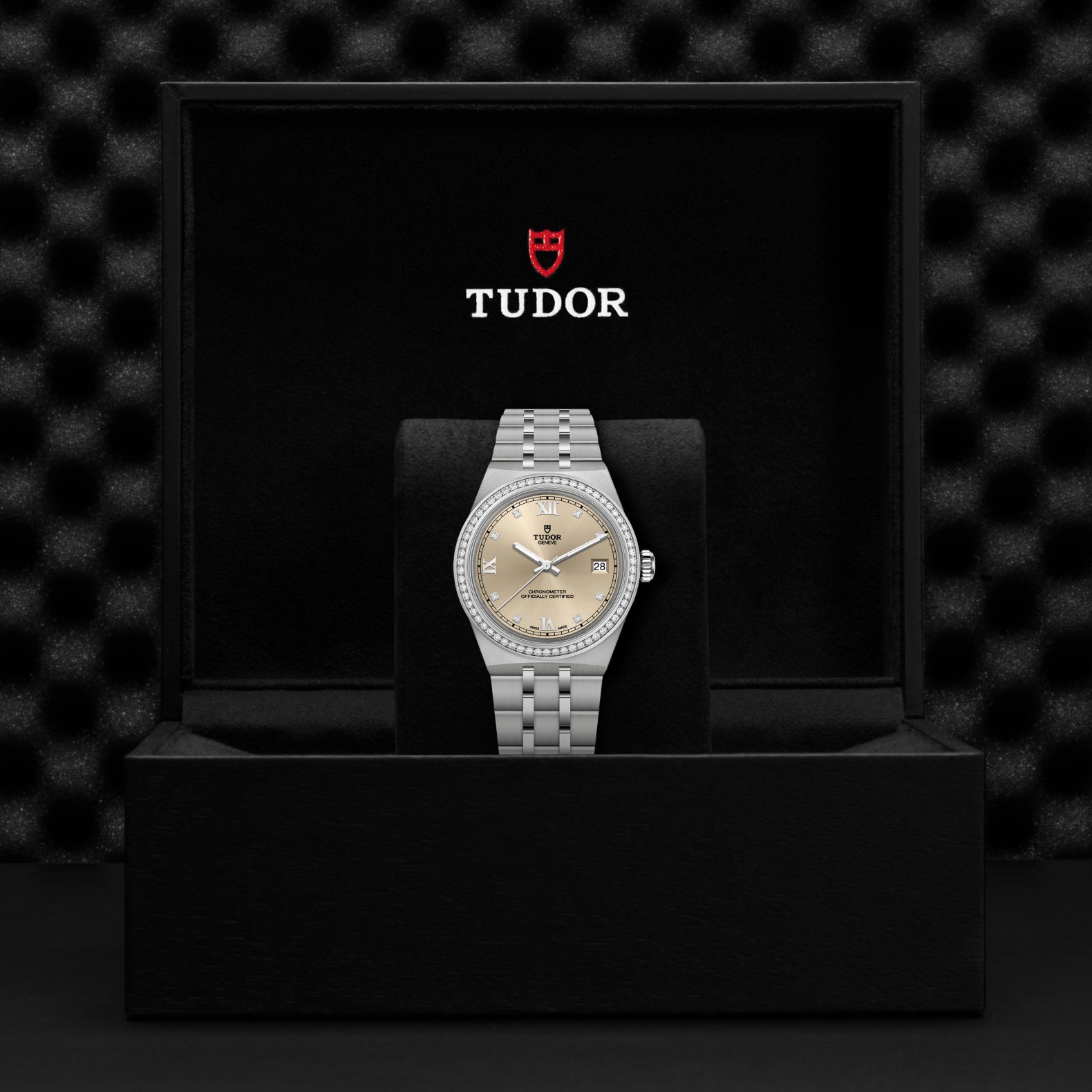 TUDOR Royal with 36mm Diamond Bezel with Ivory Dial