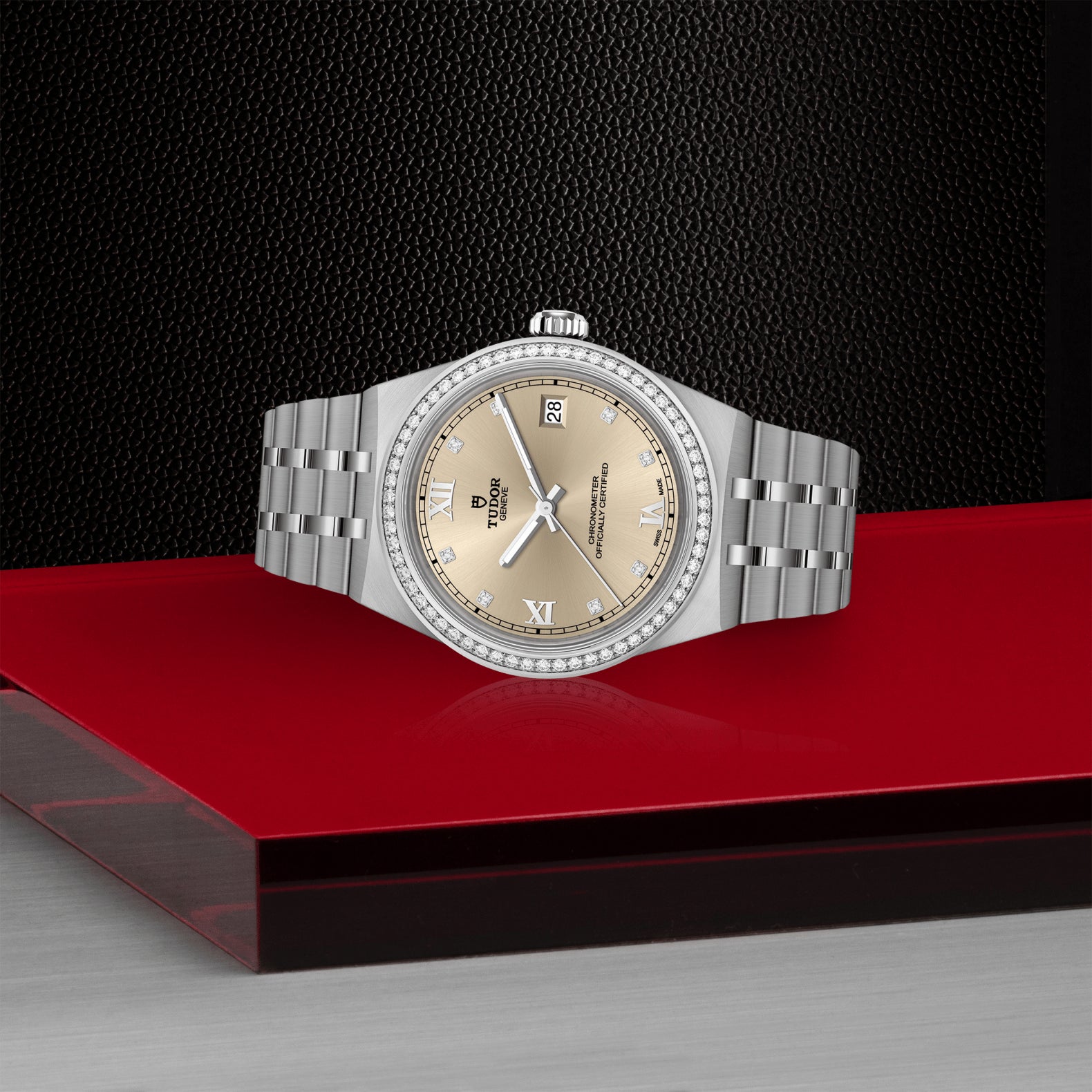 TUDOR Royal with 36mm Diamond Bezel with Ivory Dial