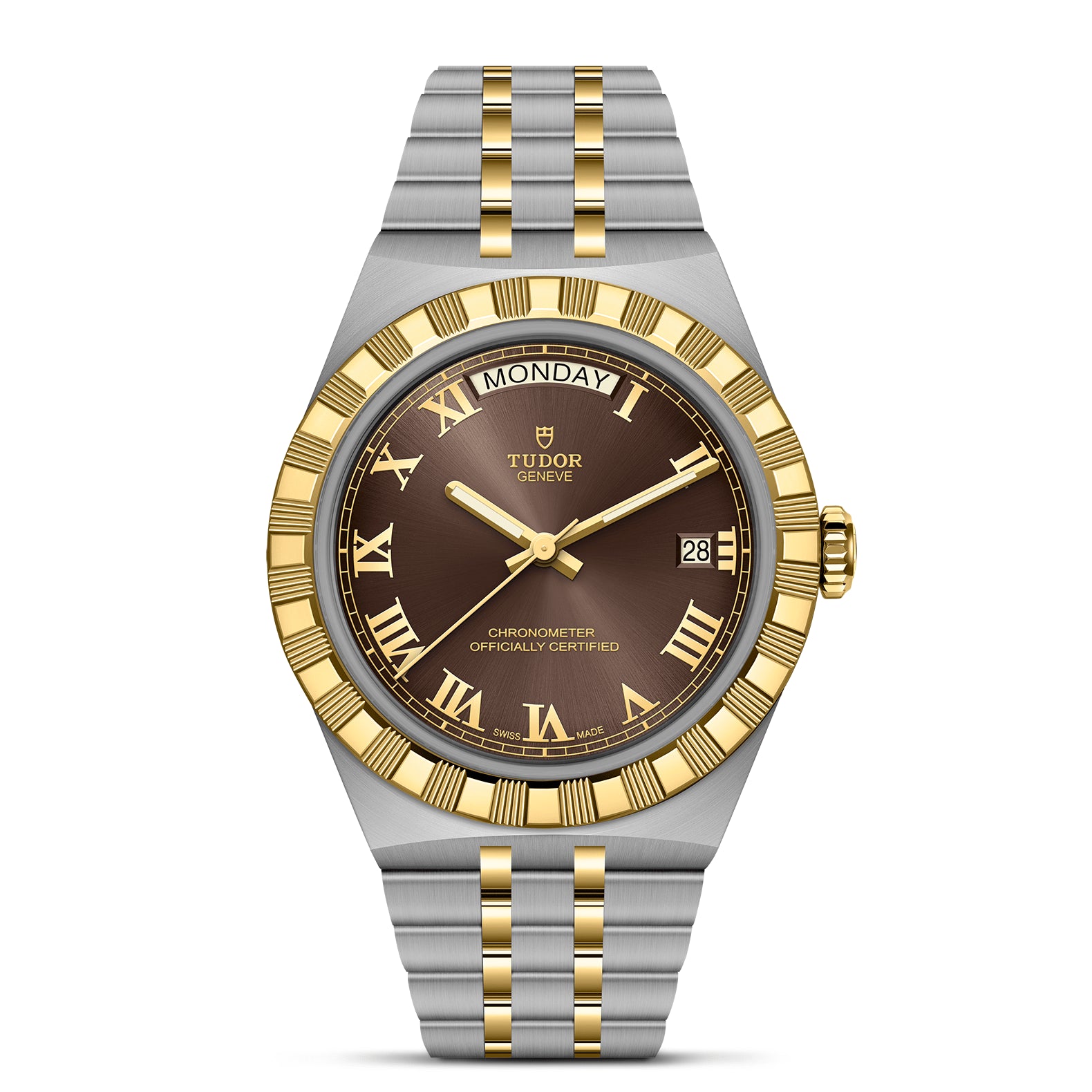TUDOR Royal 40mm Steel and Yellow Gold with Brown Dial