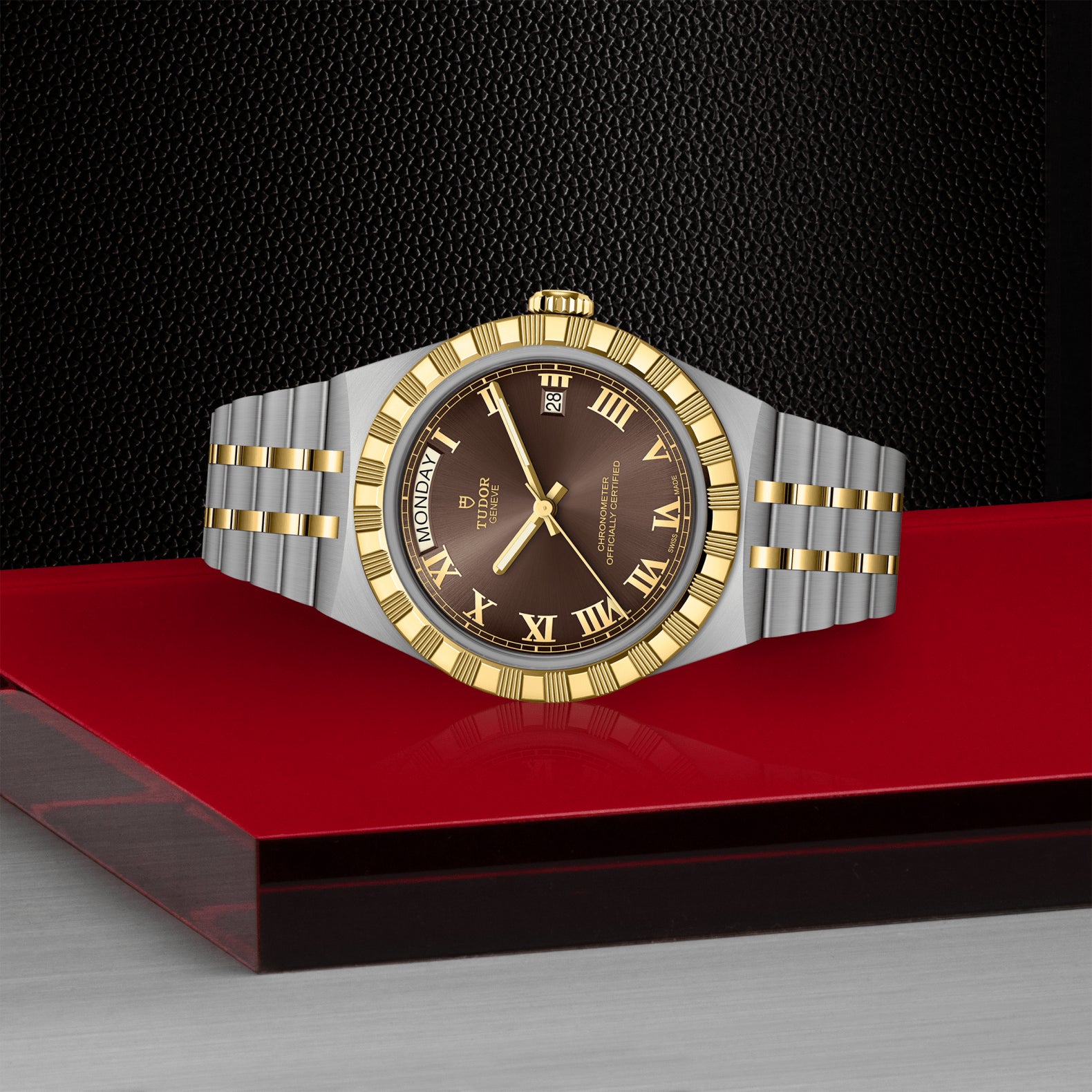 TUDOR Royal 40mm Steel and Yellow Gold with Brown Dial