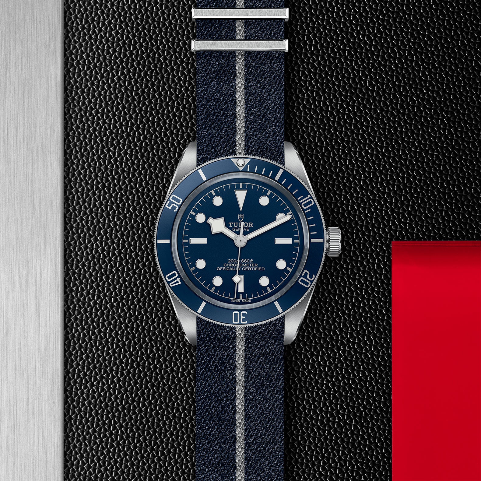 TUDOR Black Bay 58 with 39mm Steel Case and Blue Fabric Strap