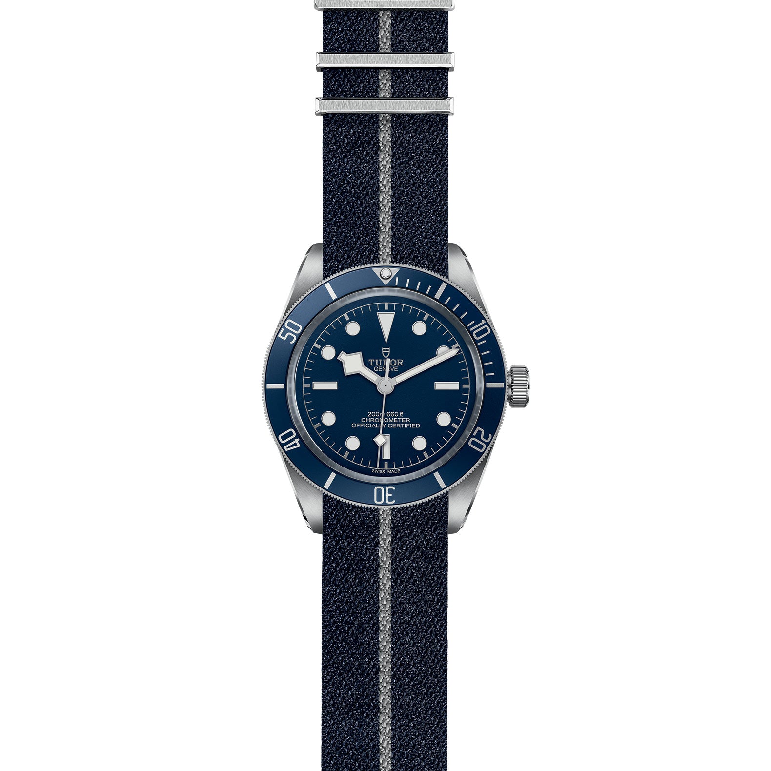 TUDOR Black Bay 58 with 39mm Steel Case and Blue Fabric Strap