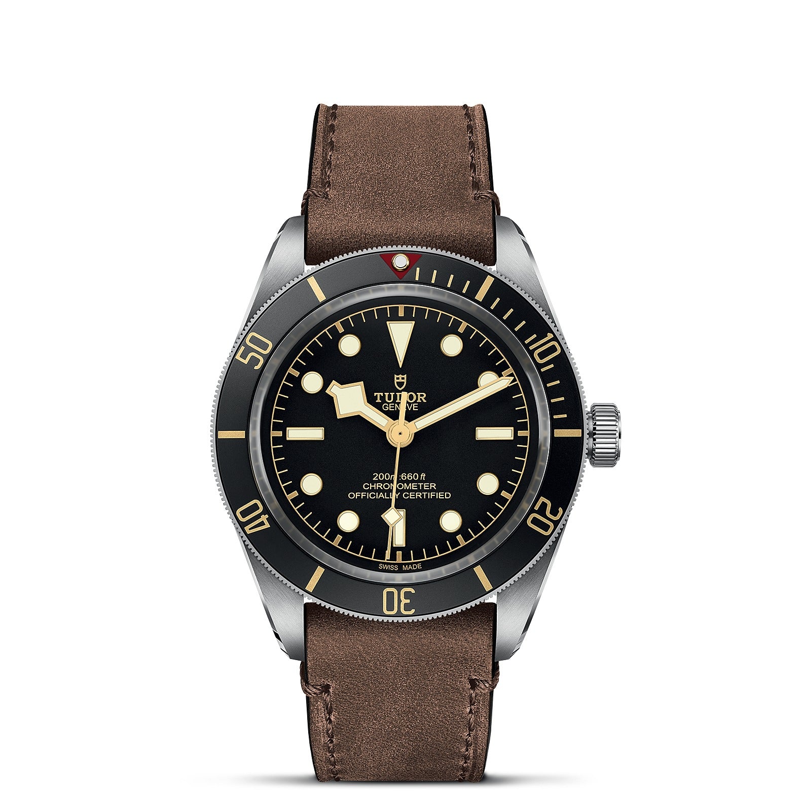 TUDOR Black Bay 58 with 39mm Steel Case and Brown Leather Strap